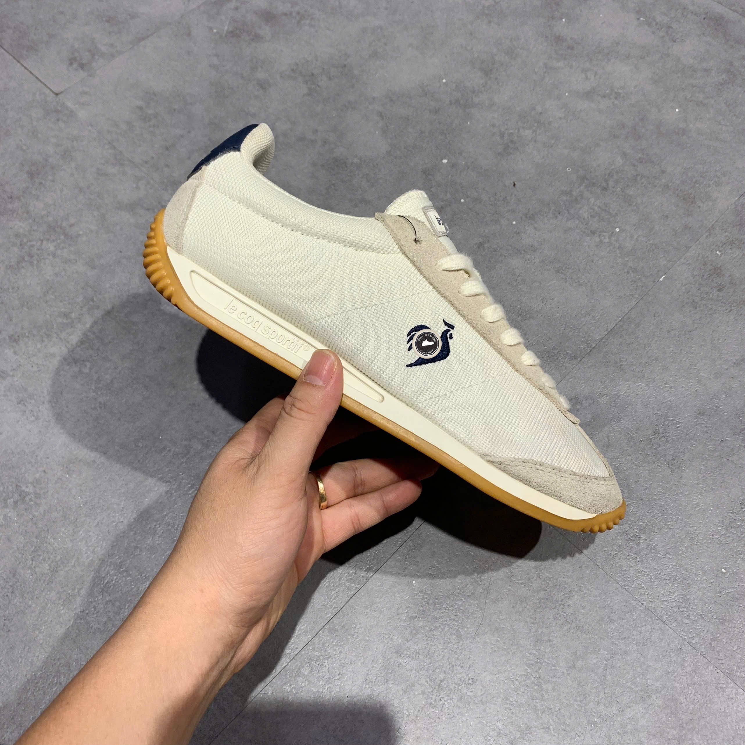 Le Coq Sportif Montpellier Cream Navy Gum - L241MECS0111AAA - Size 40 - GIÀY 2HAND CHÍNH HÃNG PVN25391