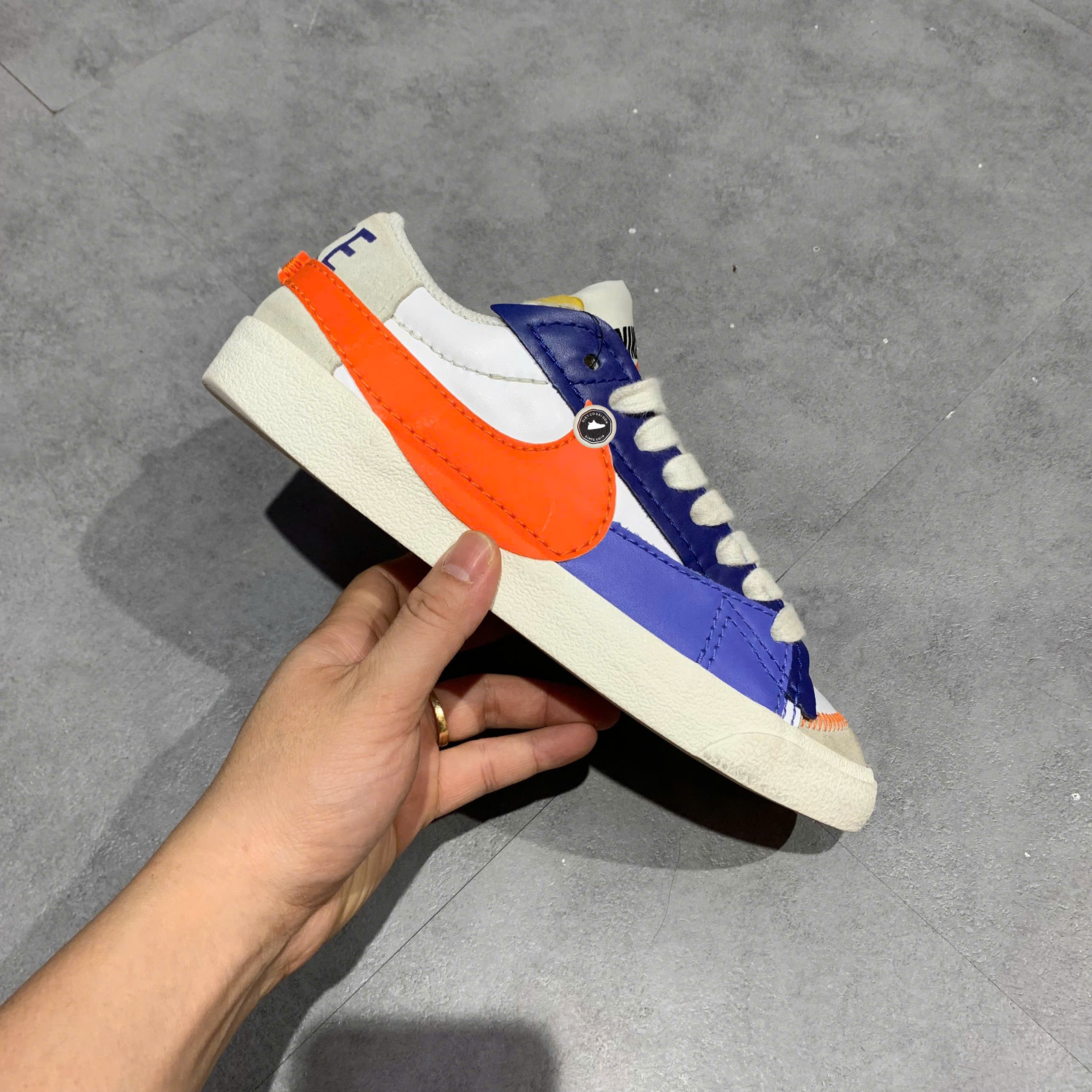 Nike Blazer Low '77 Jumbo 'White Dark Royal Blue' - DV9122-181 - Size 40 - GIÀY 2HAND CHÍNH HÃNG PVN25350