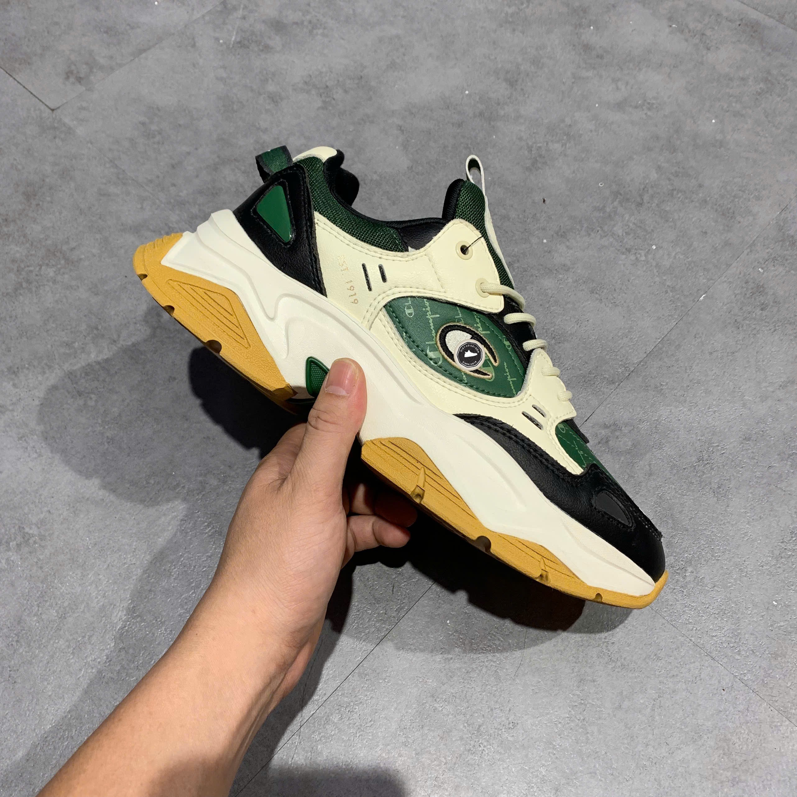 Champion Rebound Low Green Cream Black - U2AFCCM04N1 - Size 40 - GIÀY 2HAND CHÍNH HÃNG PVN25387