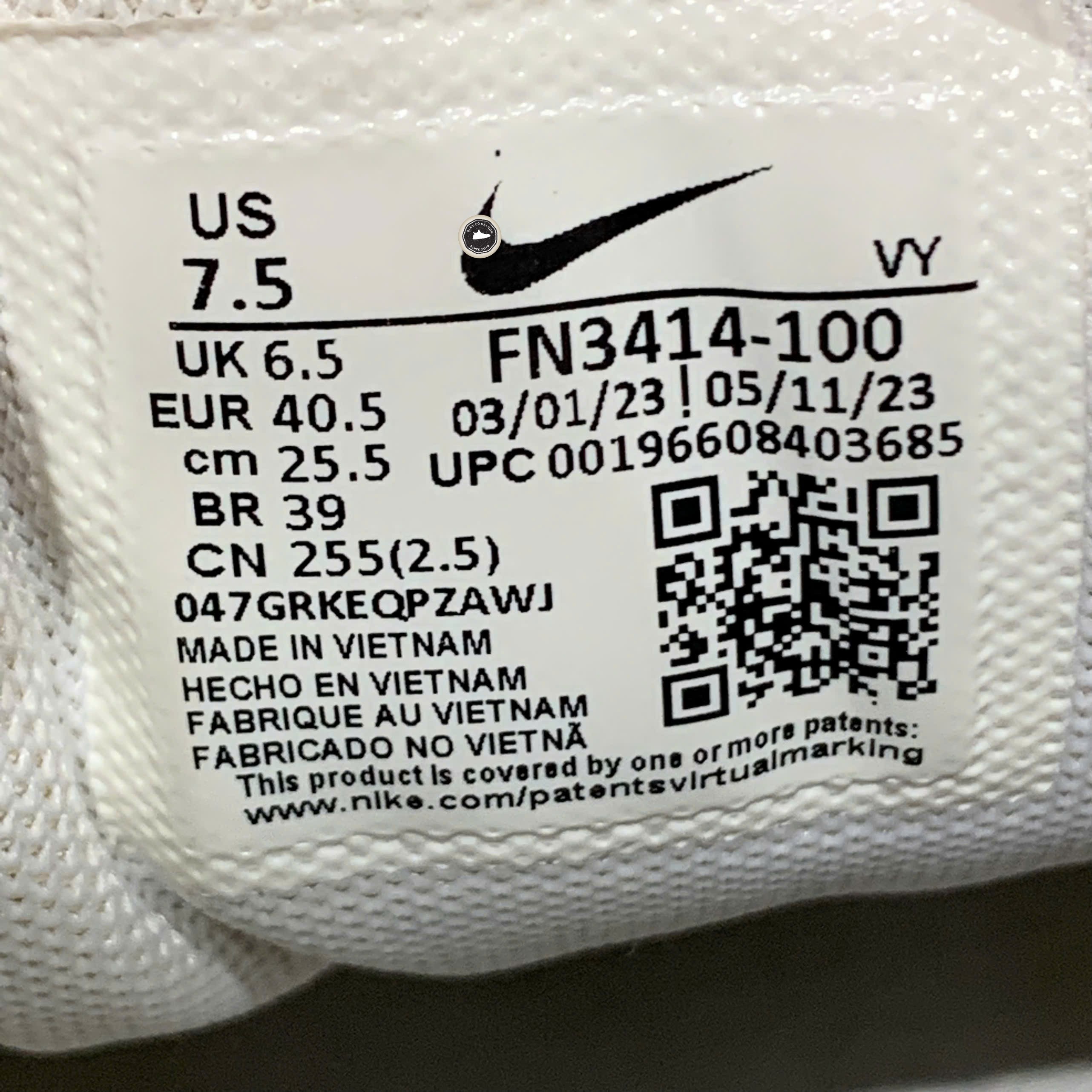 Nike Air Pegasus 89 Summit White Hemp - FN3414-100 - Size 40.5 - GIÀY 2HAND CHÍNH HÃNG PVN25368