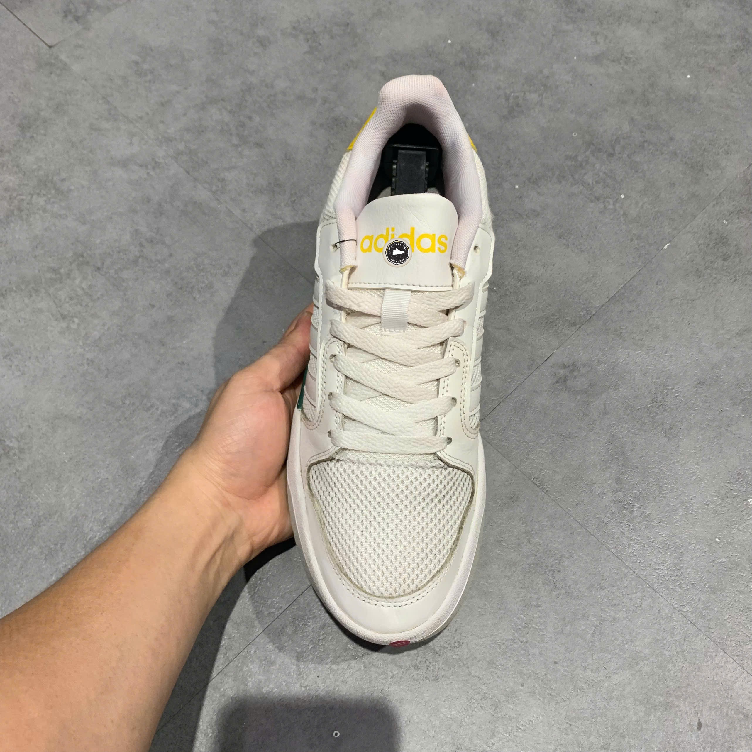 Adidas Entrap Cloud White Collegiate Green Yellow - H00501 - Size 41 1/3 - GIÀY 2HAND CHÍNH HÃNG PVN25403