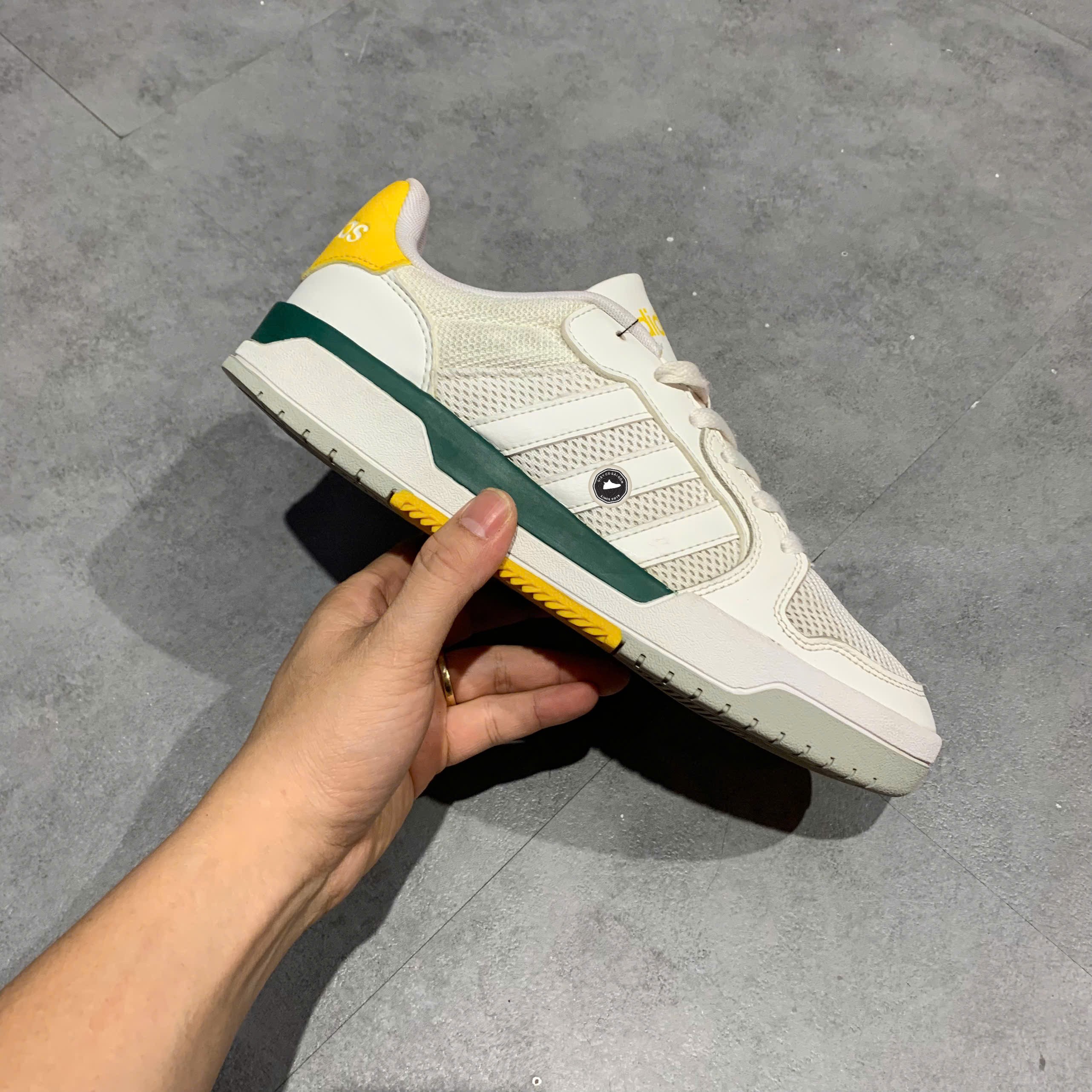 Adidas Entrap Cloud White Collegiate Green Yellow - H00501 - Size 41 1/3 - GIÀY 2HAND CHÍNH HÃNG PVN25403