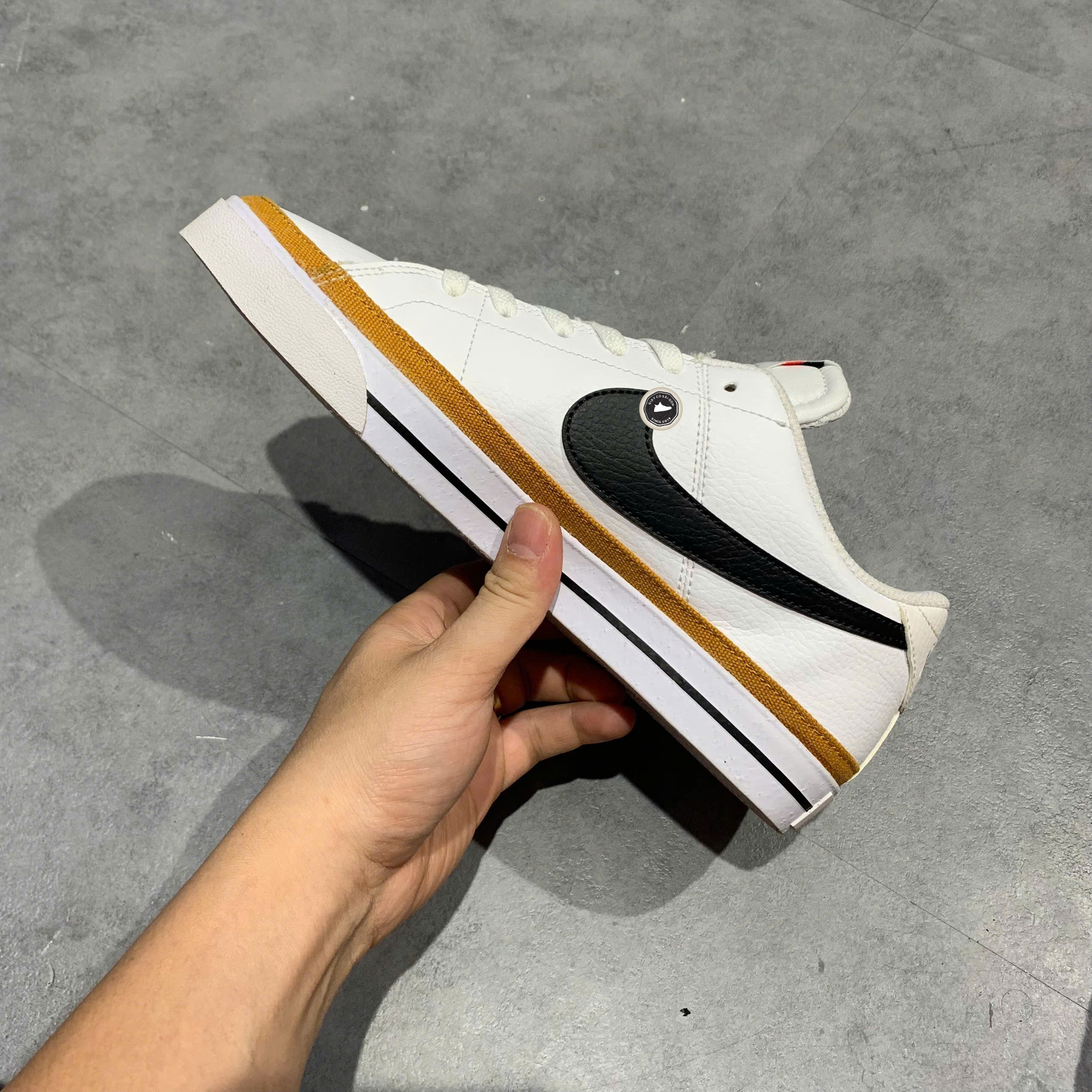 Nike Court Legacy White Black Desert Ochre - CU4150-102 - Size 41 - GIÀY 2HAND CHÍNH HÃNG PVN25458