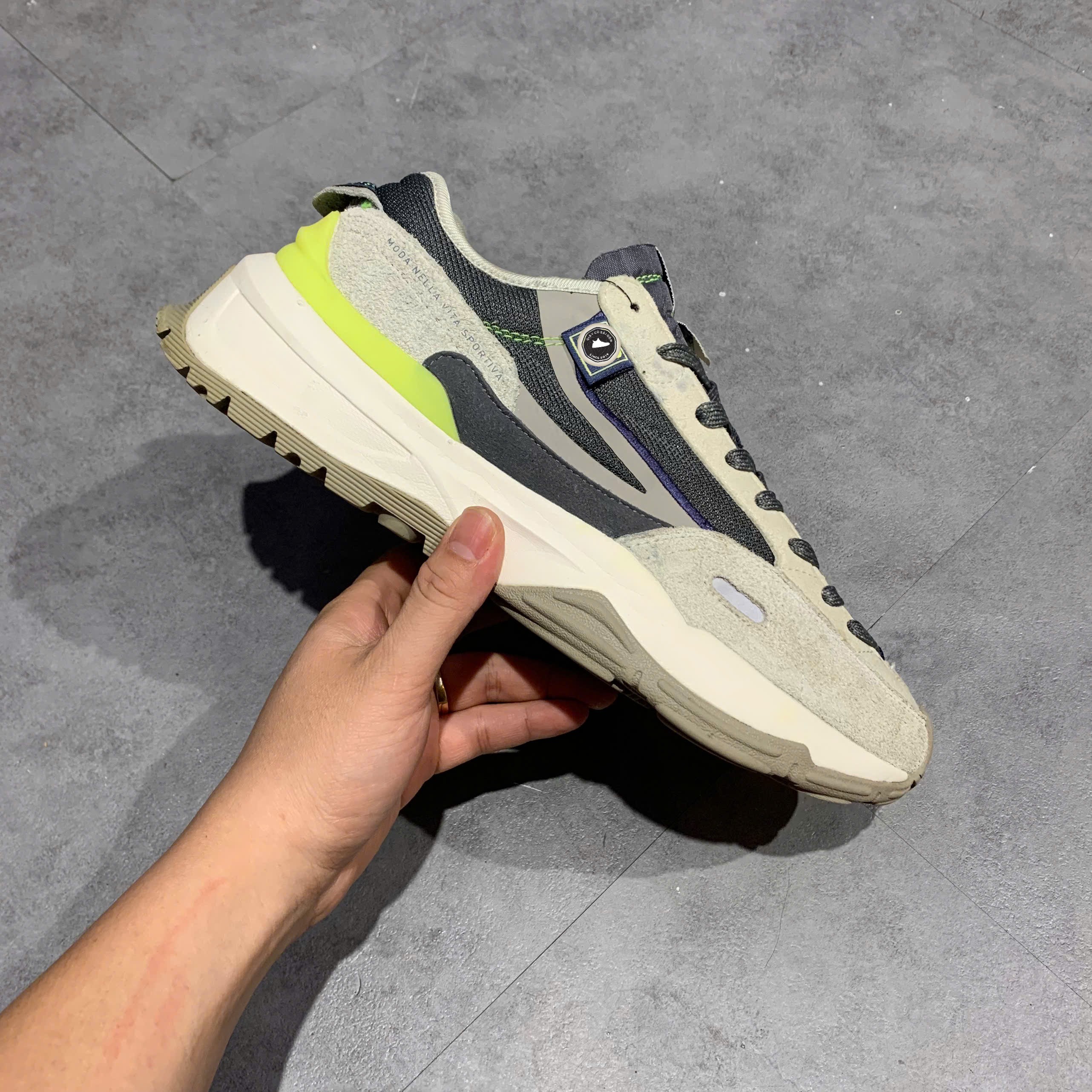 Fila Zagato Grey Beige Yellow - 1TM01571D-050 - Size 41 - GIÀY 2HAND CHÍNH HÃNG PVN25395