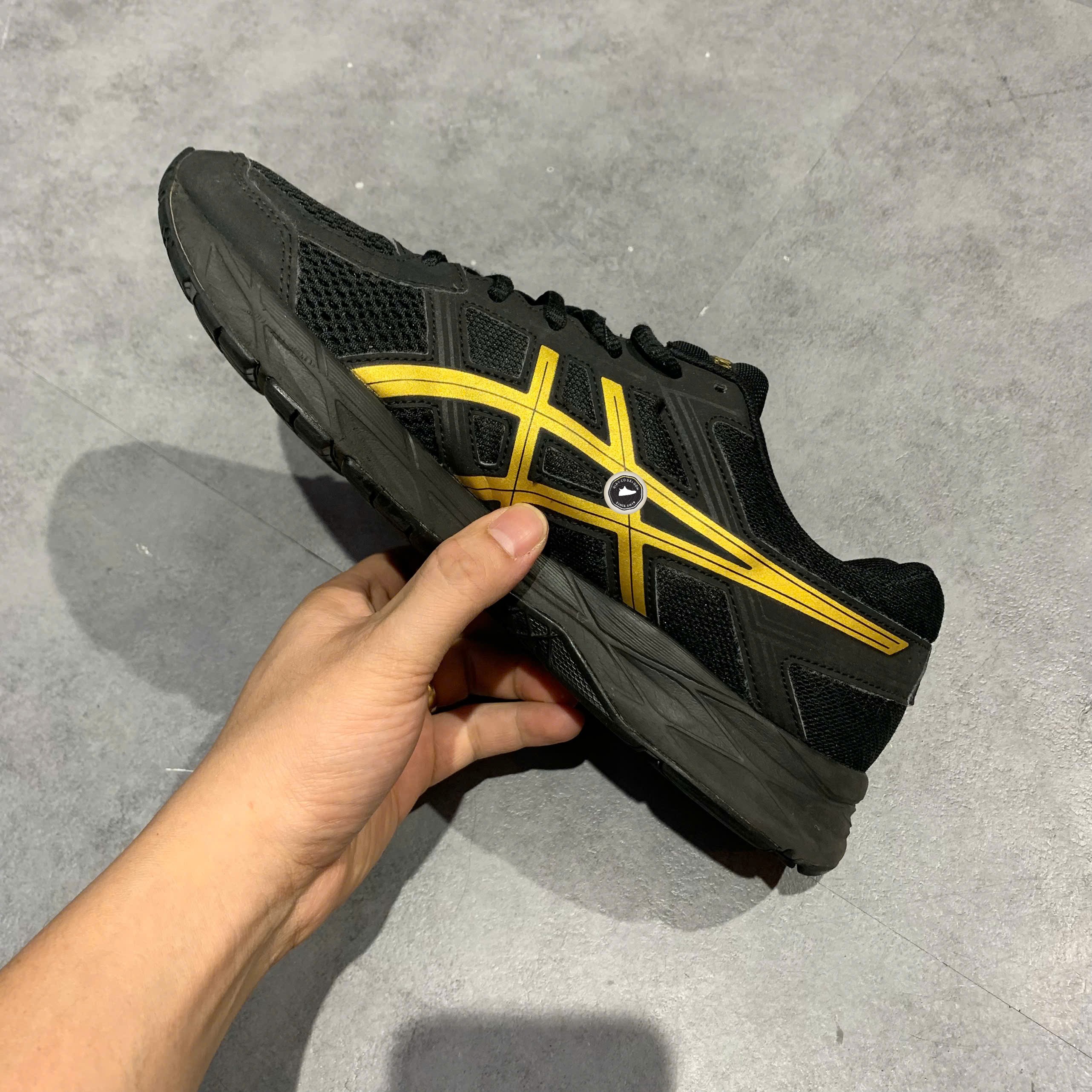Asics Gel-Contend 4 Black Gold - T715N-9094 - Size 41.5 - GIÀY 2HAND CHÍNH HÃNG PVN25396