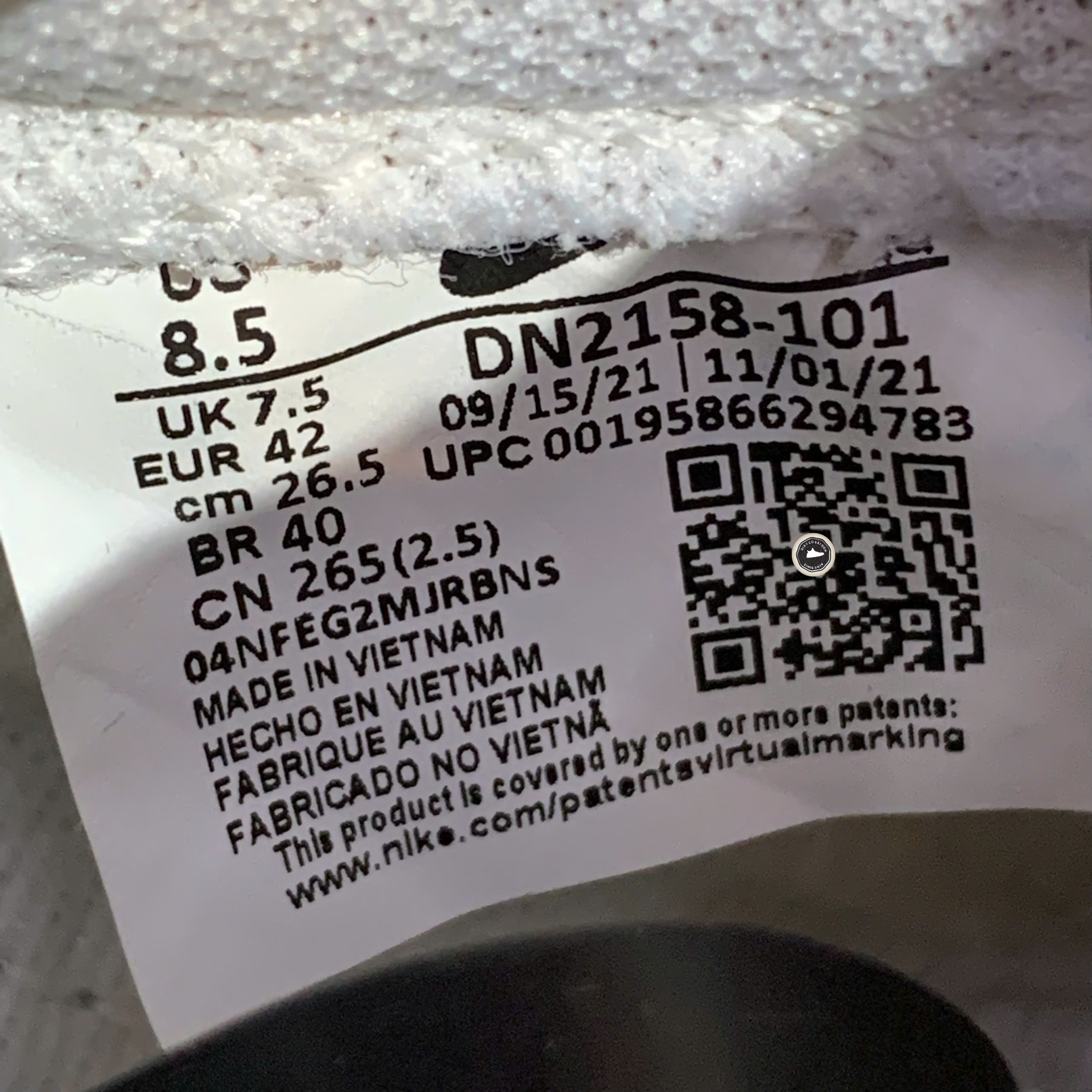 Nike Blazer Low '77 Jumbo White Black - DN2158-101 - Size 42 - GIÀY 2HAND CHÍNH HÃNG PVN25611