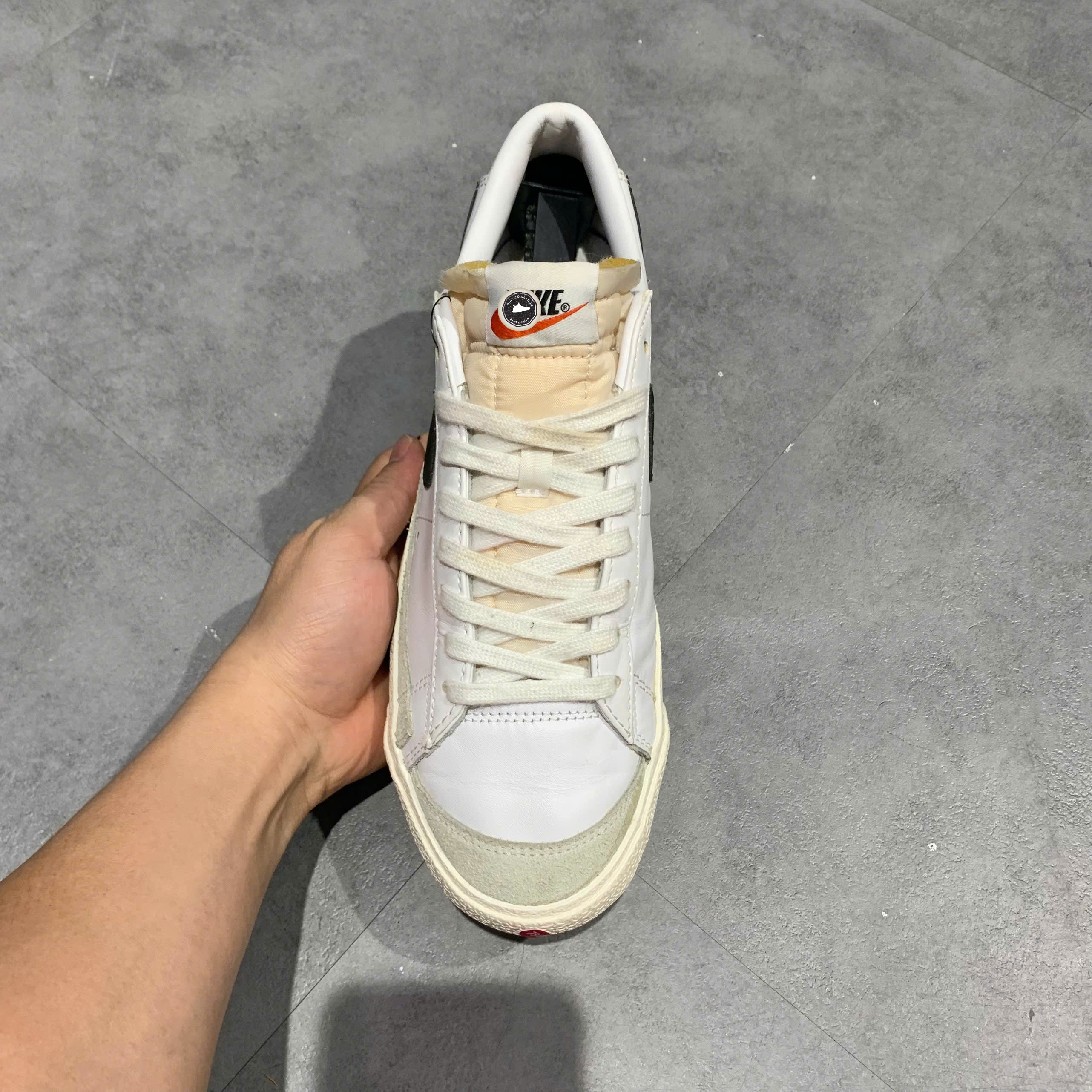 Nike Blazer Low '77 Vintage White Black - DA6364-101 - Size 42 - GIÀY 2HAND CHÍNH HÃNG PVN25622
