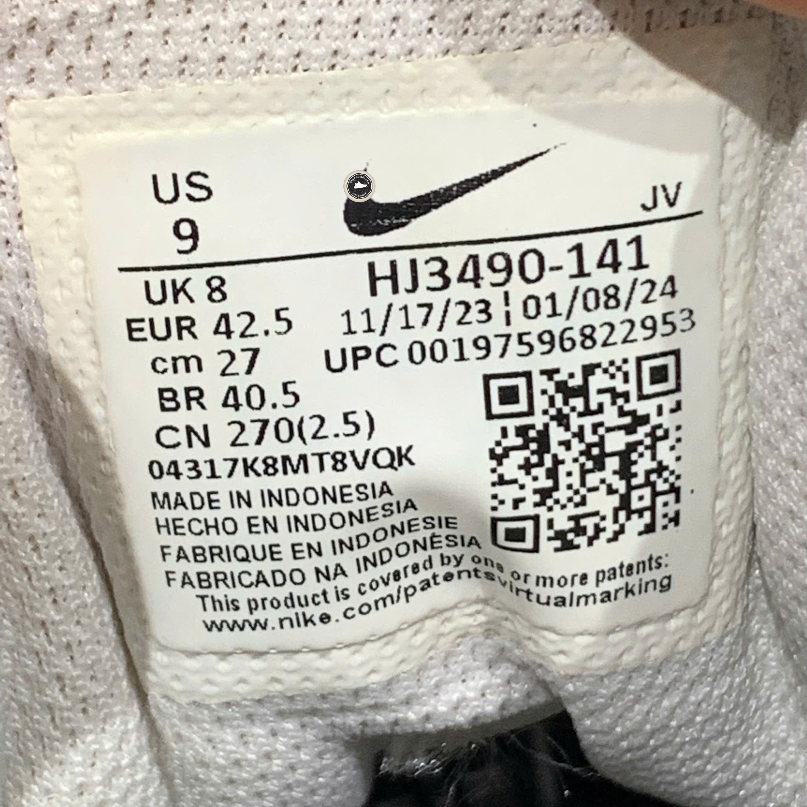 Nike Ebernon Low White University Blue - HJ3490-141 - Size 42.5 - GIÀY 2HAND CHÍNH HÃNG PVN25605