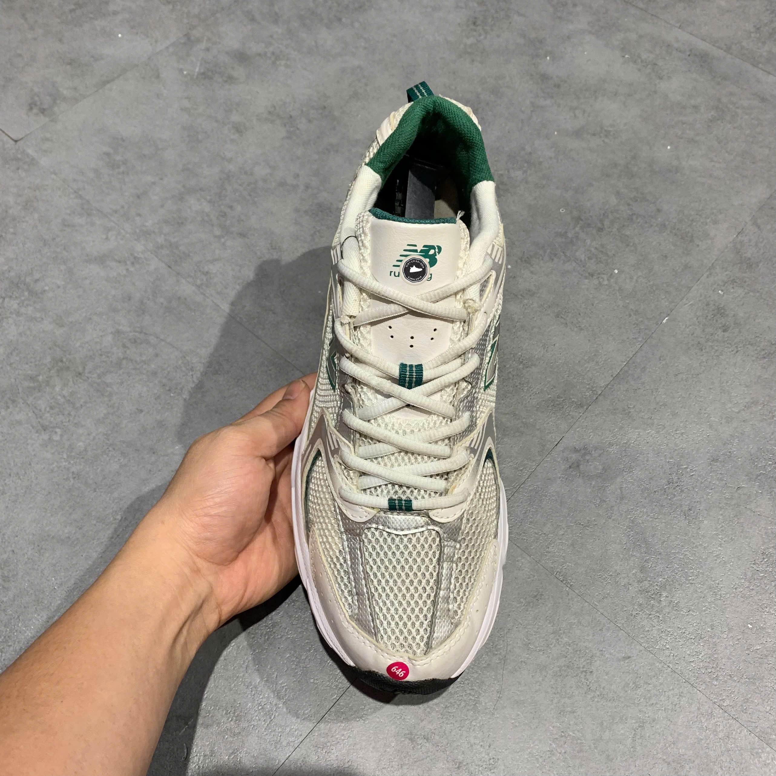 New Balance 530 White Silver Green - MR530UAB - Size 42.5 - GIÀY 2HAND CHÍNH HÃNG PVN25598