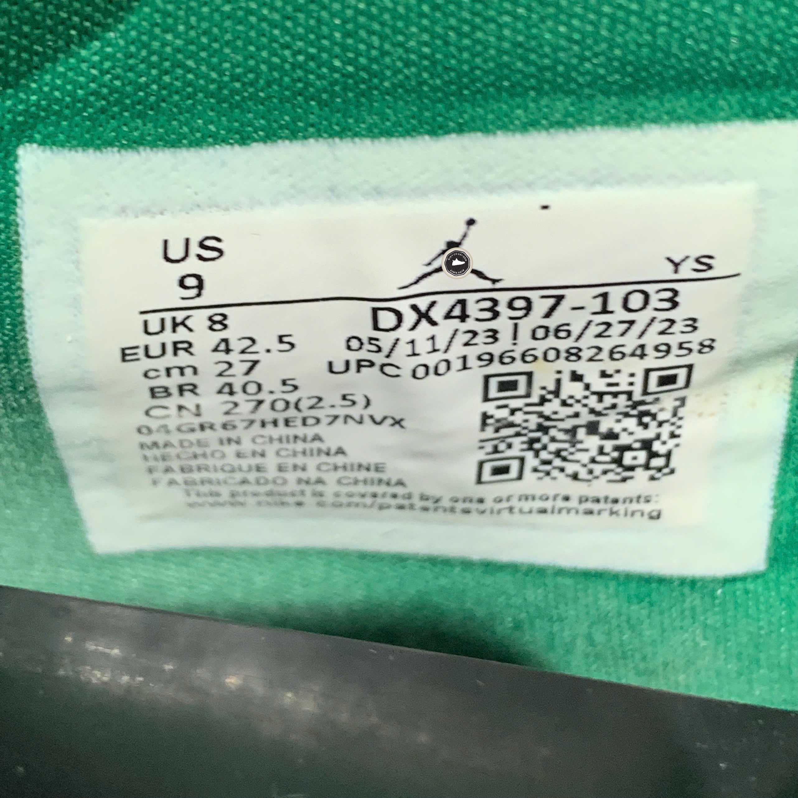 Jordan Stadium 90 White Clover Green - DX4397-103 - Size 42.5 - GIÀY 2HAND CHÍNH HÃNG PVN25500