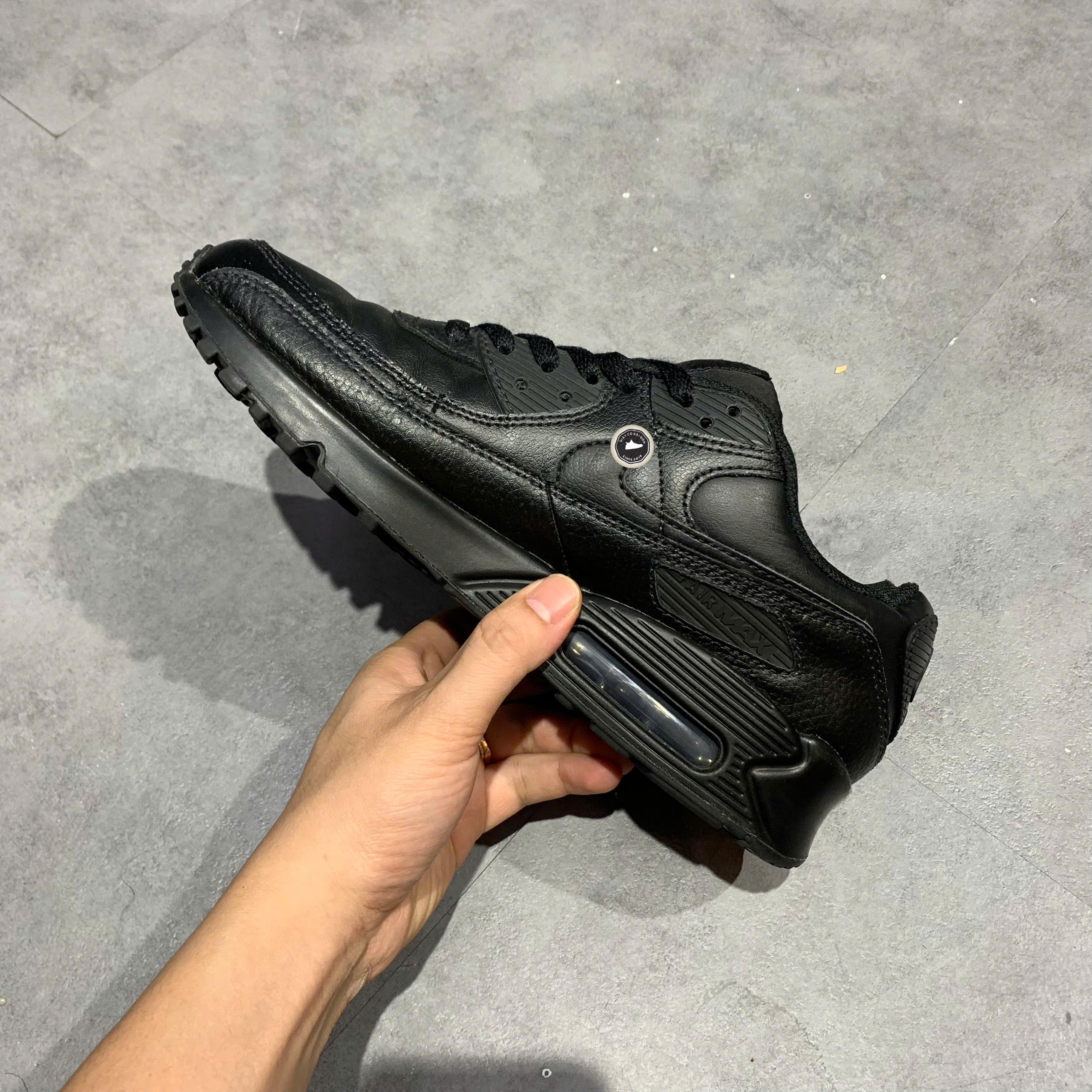 Nike Air Max 90 Triple Black Leather - CZ5594-001 - Size 42.5 - GIÀY 2HAND CHÍNH HÃNG PVN25535