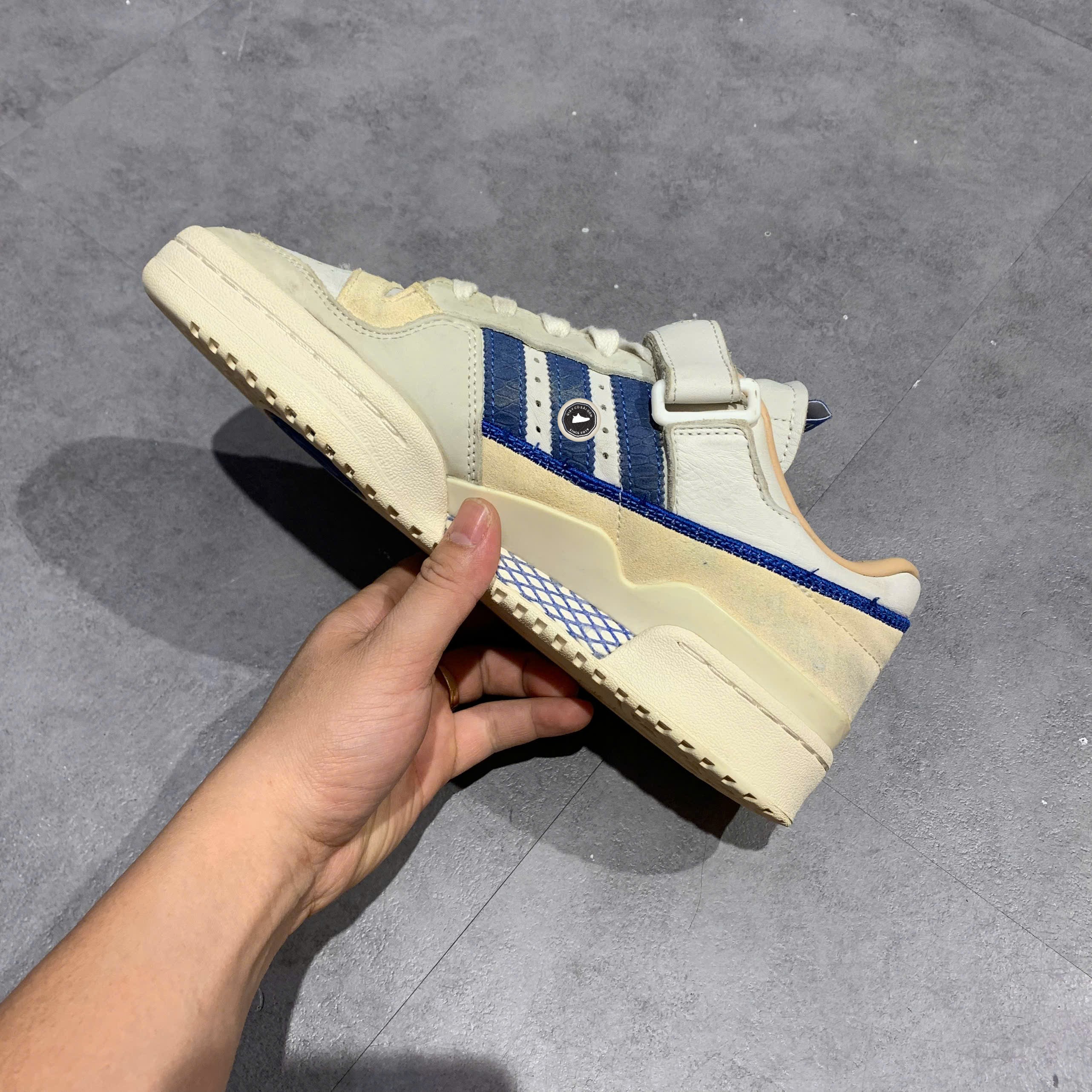Adidas Forum 84 Low 'Halo Ivory Royal Croc' - H03721 - Size 42 - GIÀY 2HAND CHÍNH HÃNG PVN25588