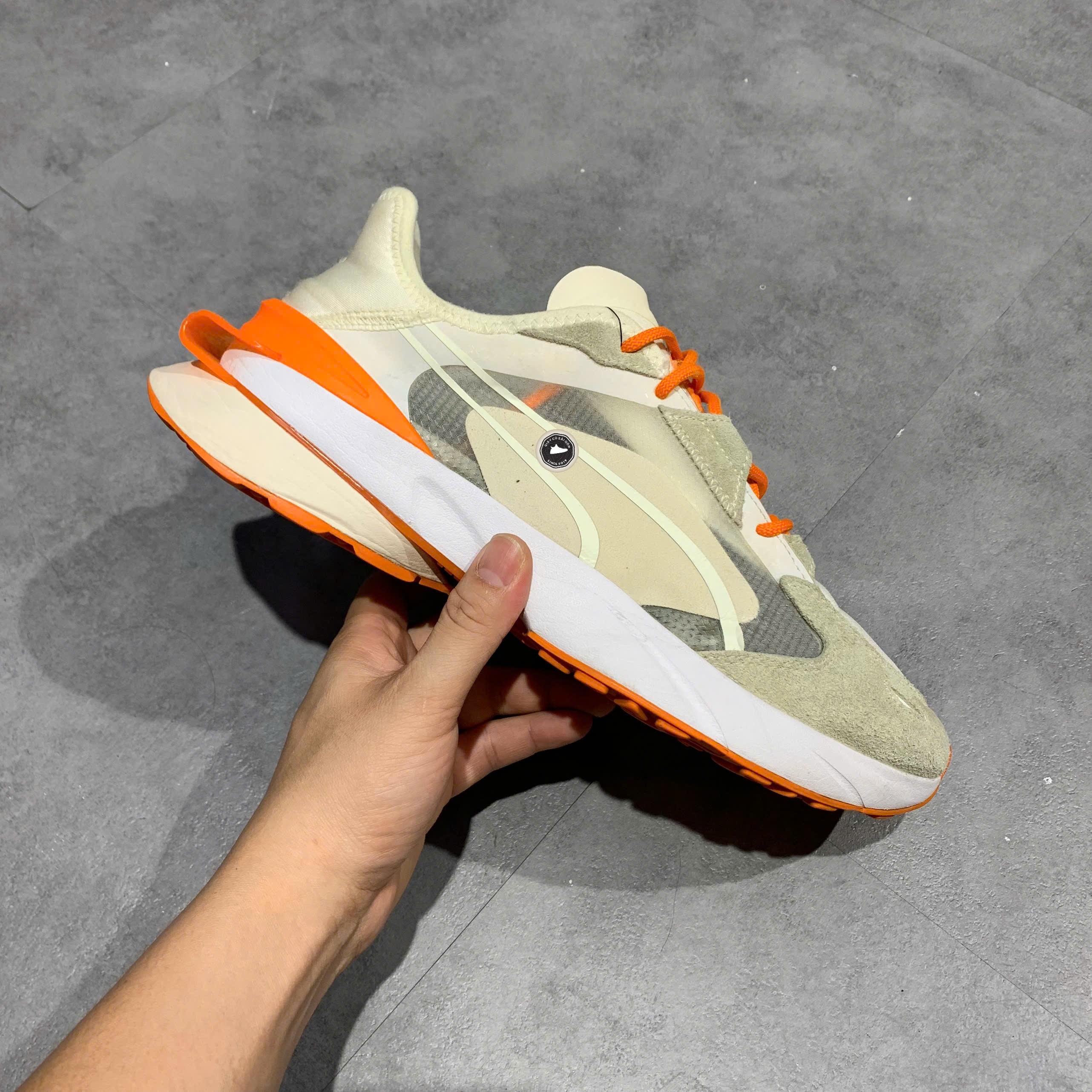 Puma x Pronounce PWRFrame OP-1 'White Orange' - 382713-01 - Size 42.5 - GIÀY 2HAND CHÍNH HÃNG PVN25539