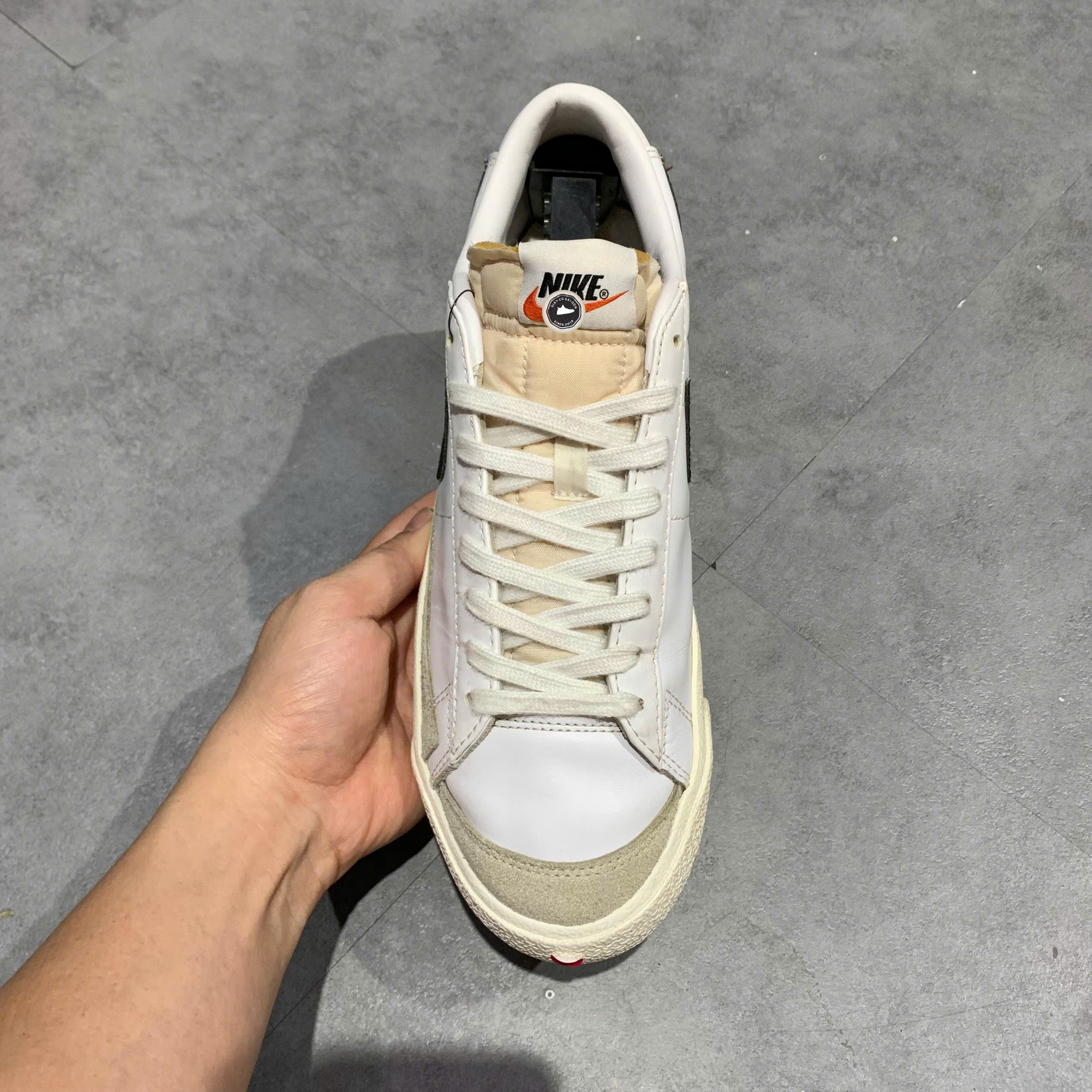 Nike Blazer Low '77 Vintage 'White Black' - DA6364-101 - Size 42.5 - GIÀY 2HAND CHÍNH HÃNG PVN25545