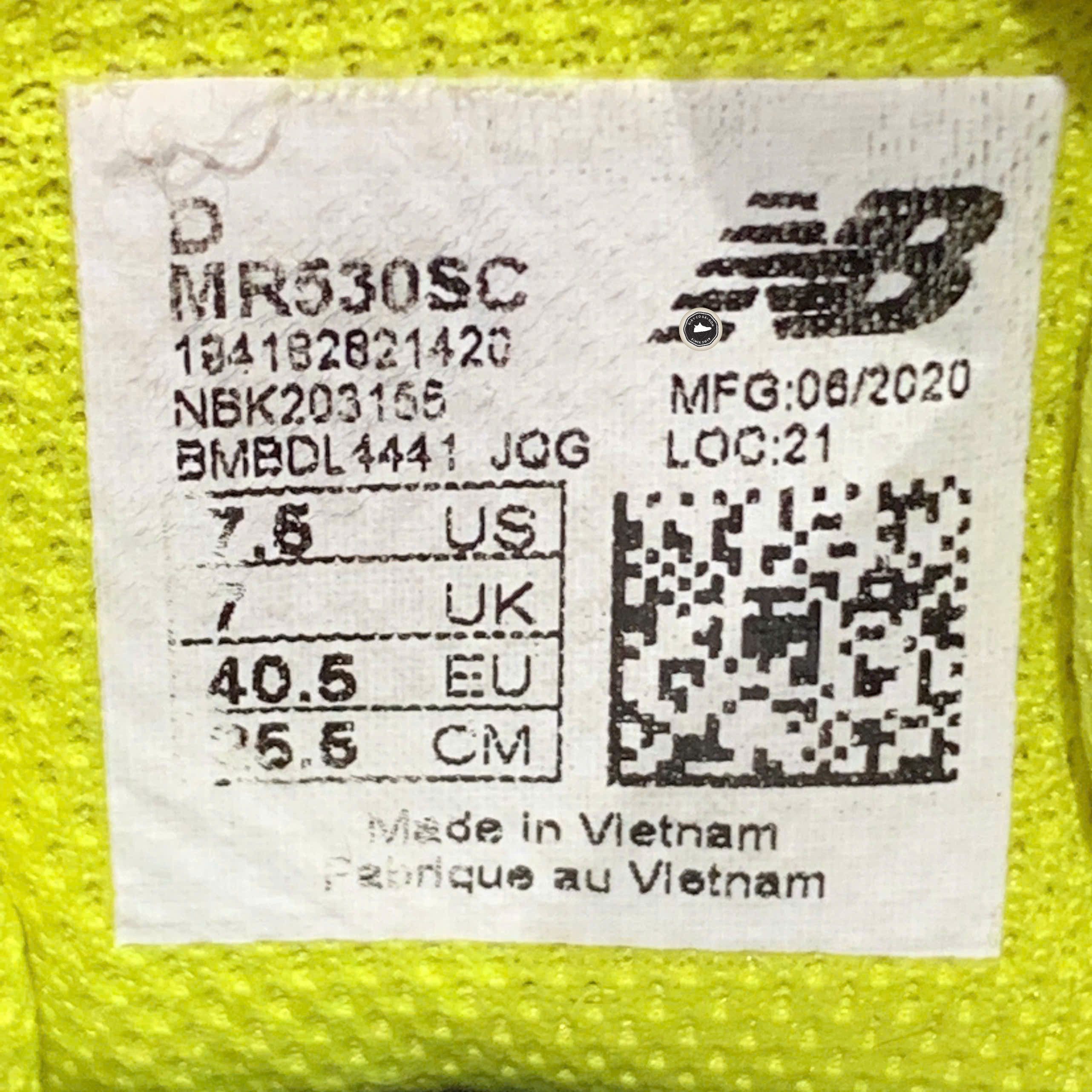 New Balance 530 Silver Yellow - MR530SC - Size 40.5 - GIÀY 2HAND CHÍNH HÃNG PVN26059