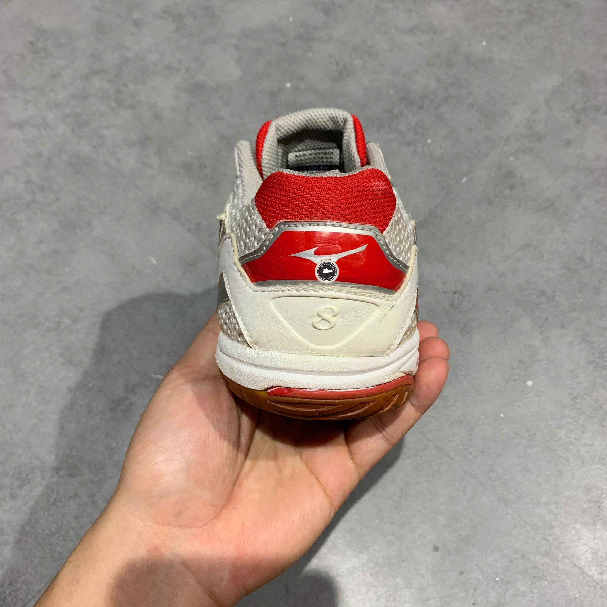 Mizuno Wave Drive 8 White Red - 81GA170562 - Size 40.5 - GIÀY 2HAND CHÍNH HÃNG PVN26184