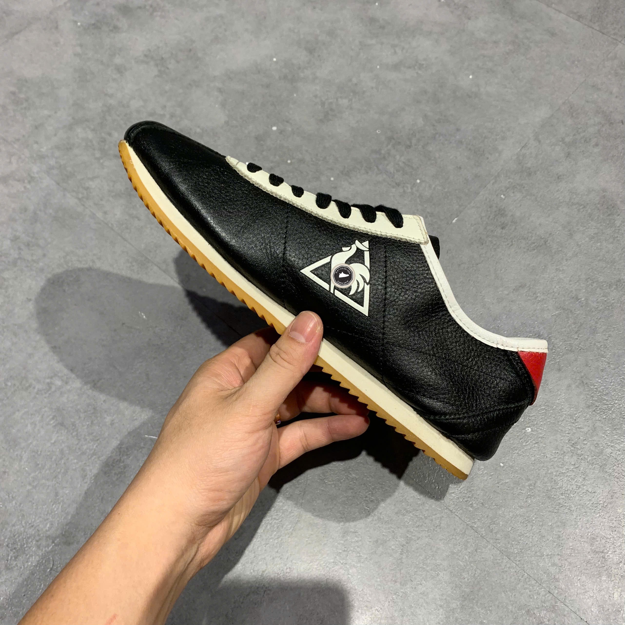 Le Coq Sportif Montpellier Leather Black White Gum - MT-211302 - Size 40 - GIÀY 2HAND CHÍNH HÃNG PVN26116