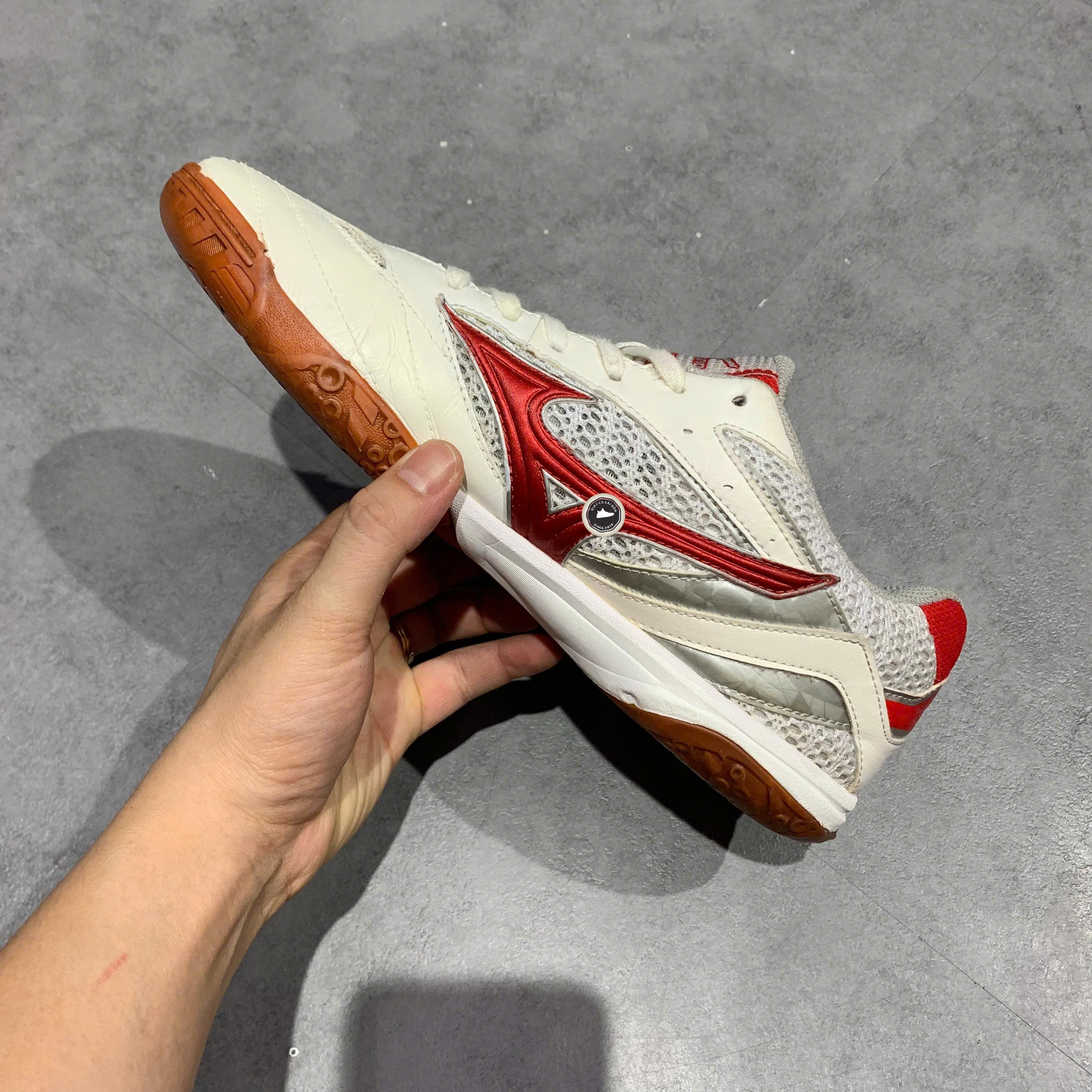 Mizuno Wave Drive 8 White Red - 81GA170562 - Size 40.5 - GIÀY 2HAND CHÍNH HÃNG PVN26247