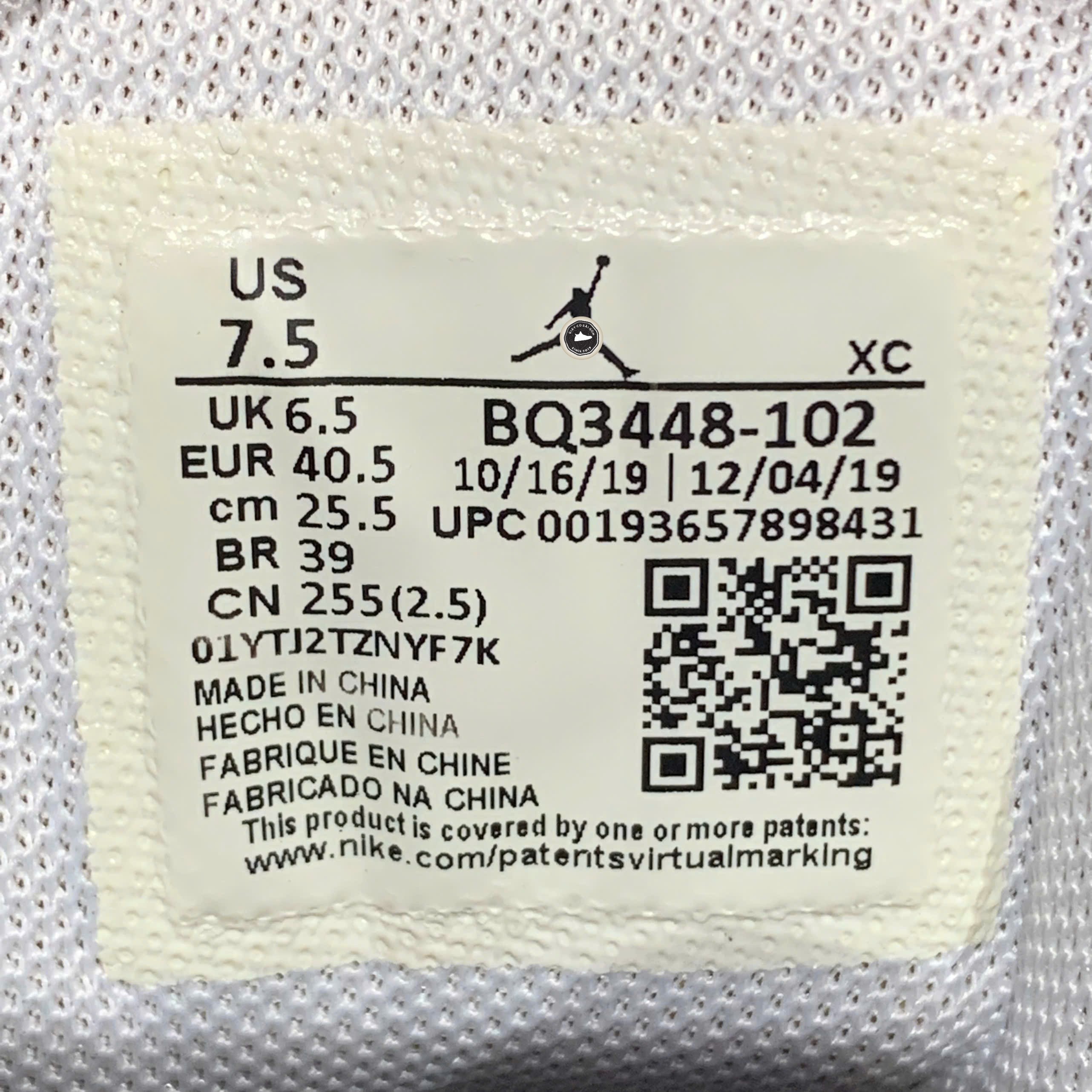 Jordan Jumpman 2020 White Black - BQ3448-102 - Size 40.5 - GIÀY 2HAND CHÍNH HÃNG PVN26191