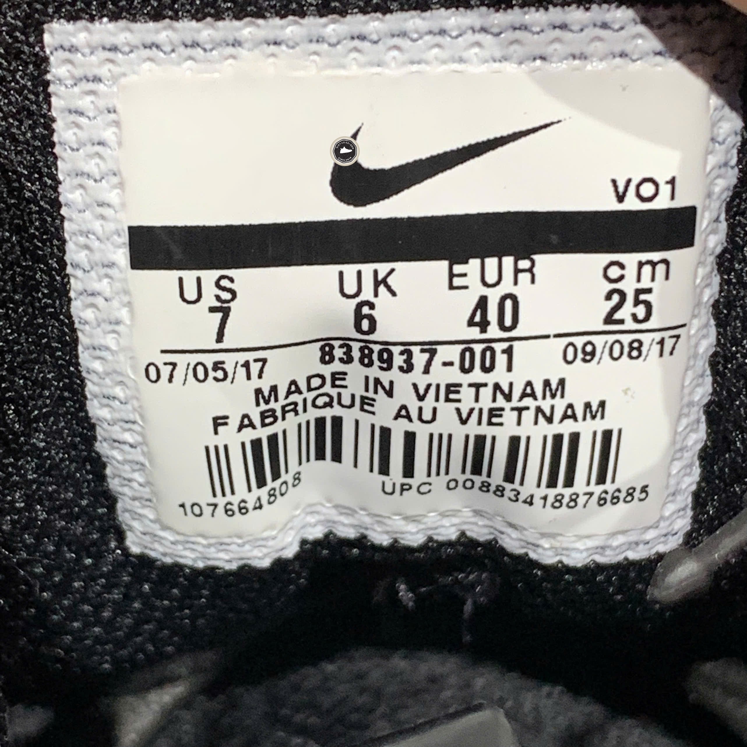 Nike Court Borough Low Triple Black - 838937-001 - Size 40 - GIÀY 2HAND CHÍNH HÃNG PVN25759