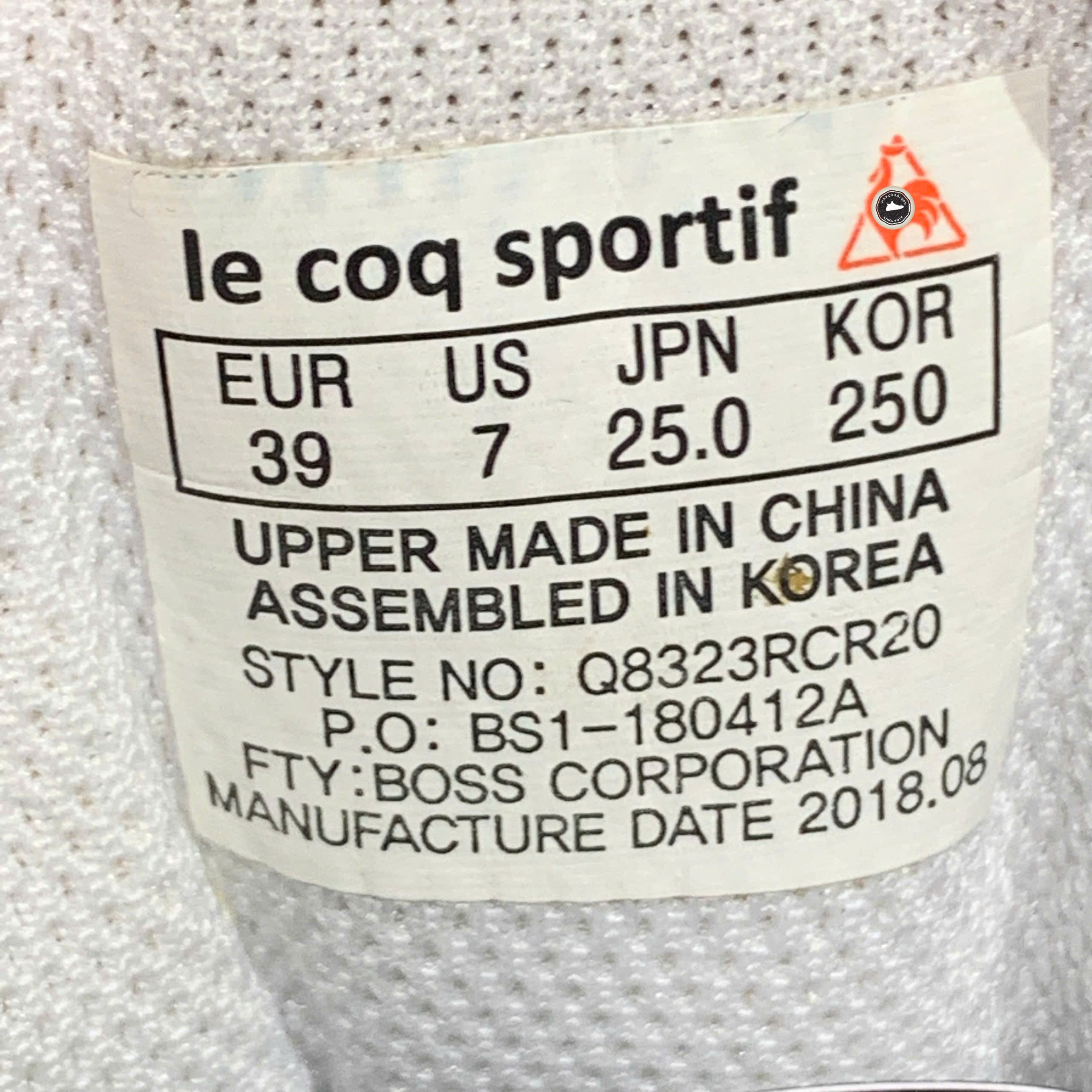 Le Coq Sportif Dragon Maxxi White Red Black - Q8323RCR20 - Size 39 - GIÀY 2HAND CHÍNH HÃNG PVN26241