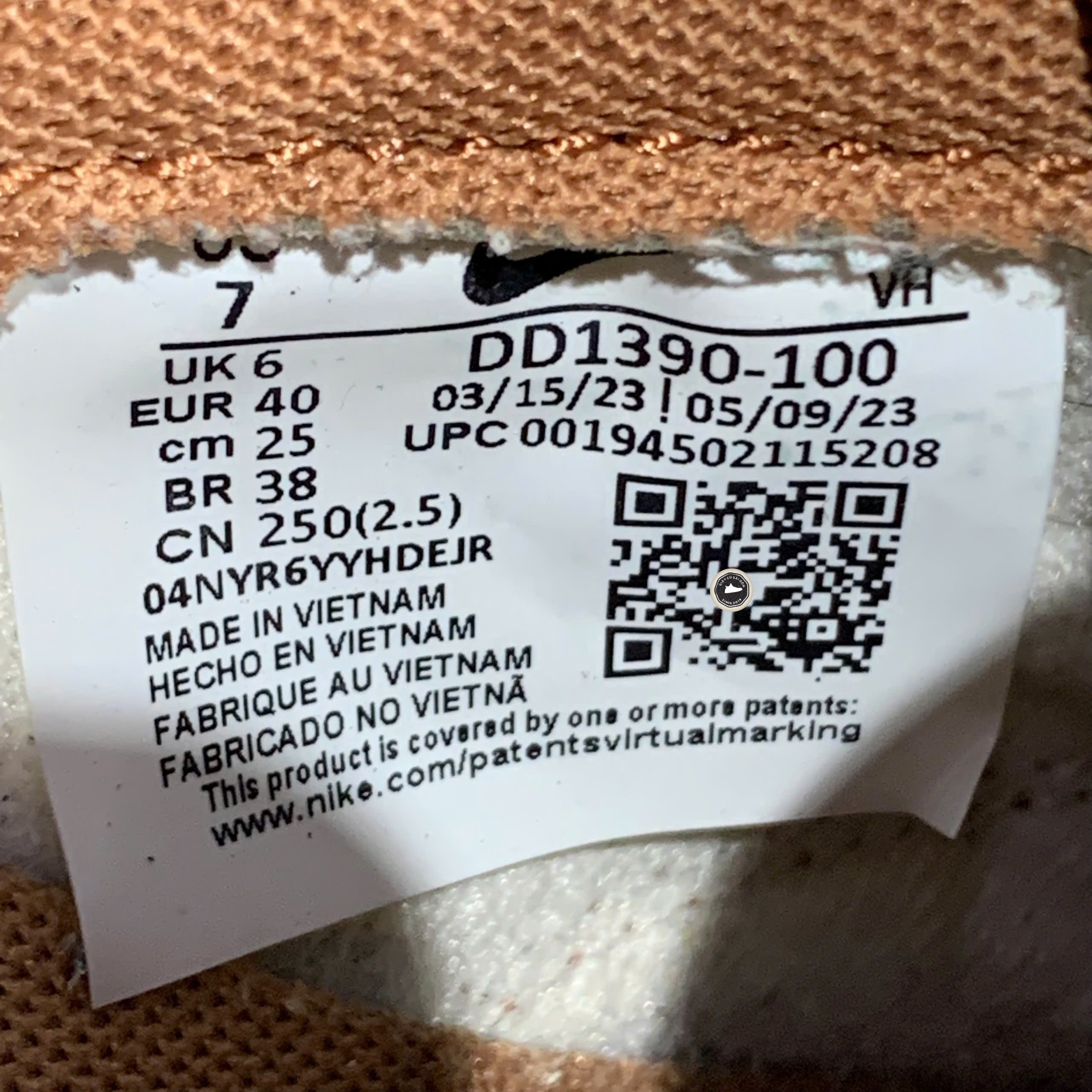 Nike Dunk Low 'Medium Curry' - DD1390-100 - Size 40 - GIÀY 2HAND CHÍNH HÃNG PVN26237
