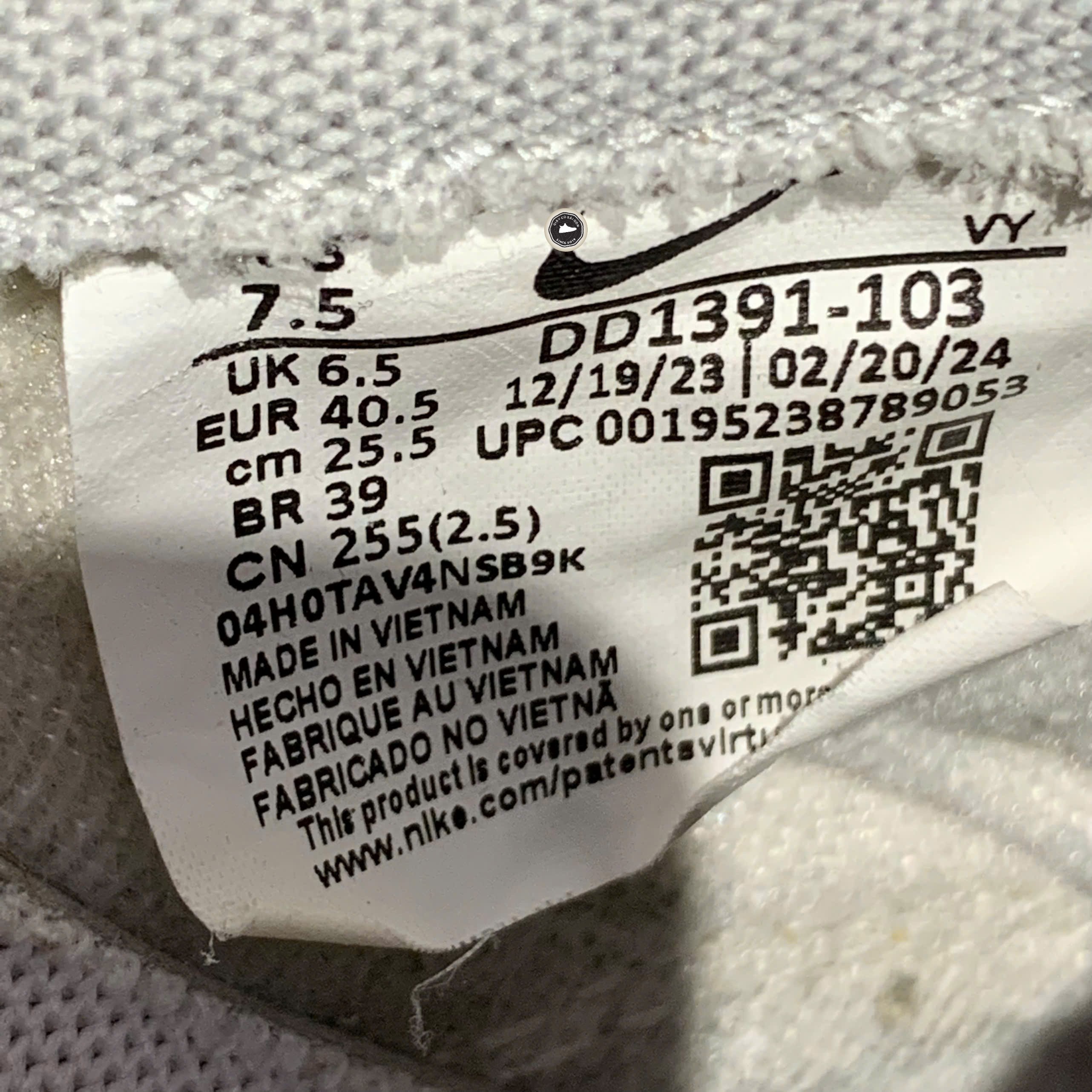 Nike Dunk Low 'Grey Fog' - DD1391-103 - Size 40.5 - GIÀY 2HAND CHÍNH HÃNG PVN25782