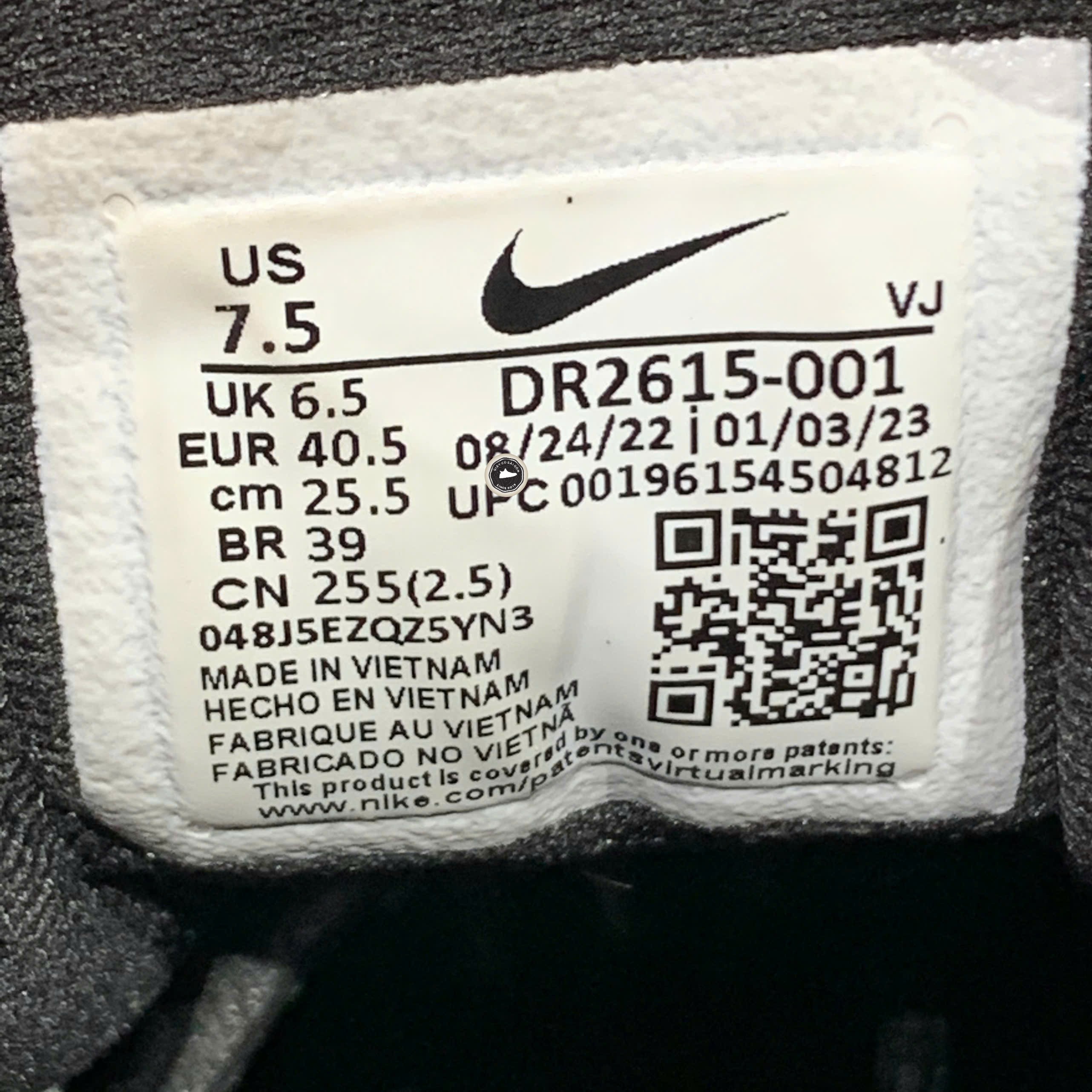 Nike ZoomX Invincible Run Flyknit 3 Black White - DR2615-001 - Size 40.5 - GIÀY 2HAND CHÍNH HÃNG PVN26189