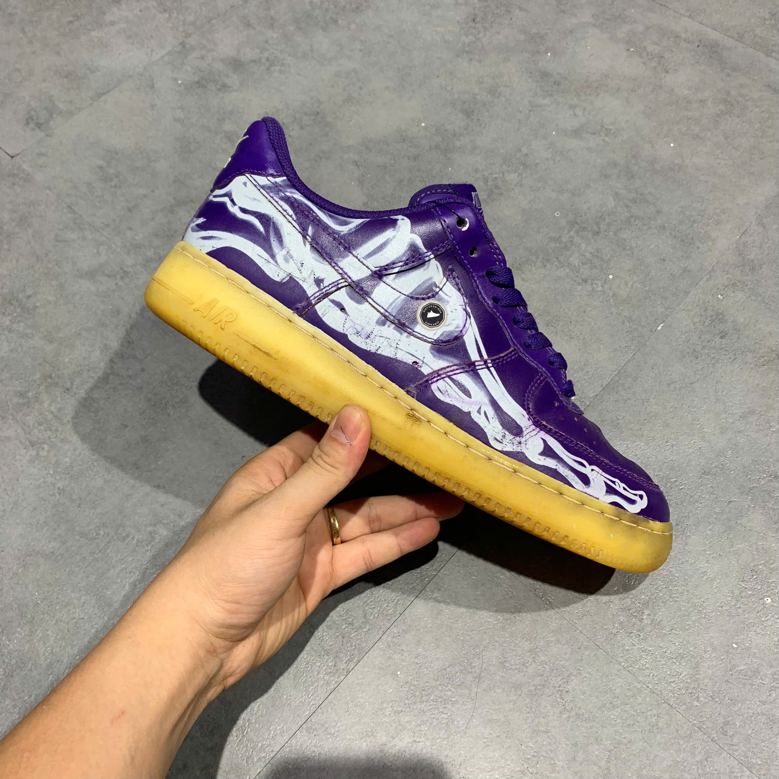 Nike Air Force 1 Low Purple Skeleton - CU8067-500 - Size 42 - GIÀY 2HAND CHÍNH HÃNG PVN26017
