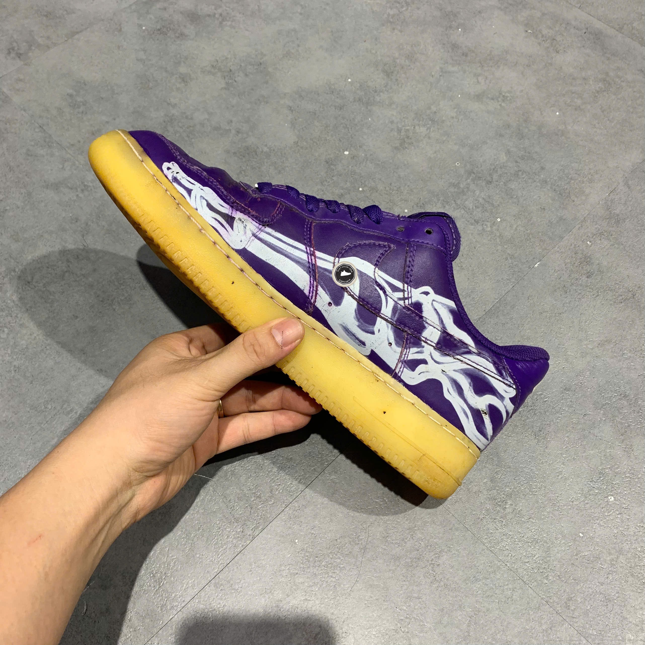 Nike Air Force 1 Low Purple Skeleton - CU8067-500 - Size 42 - GIÀY 2HAND CHÍNH HÃNG PVN26017