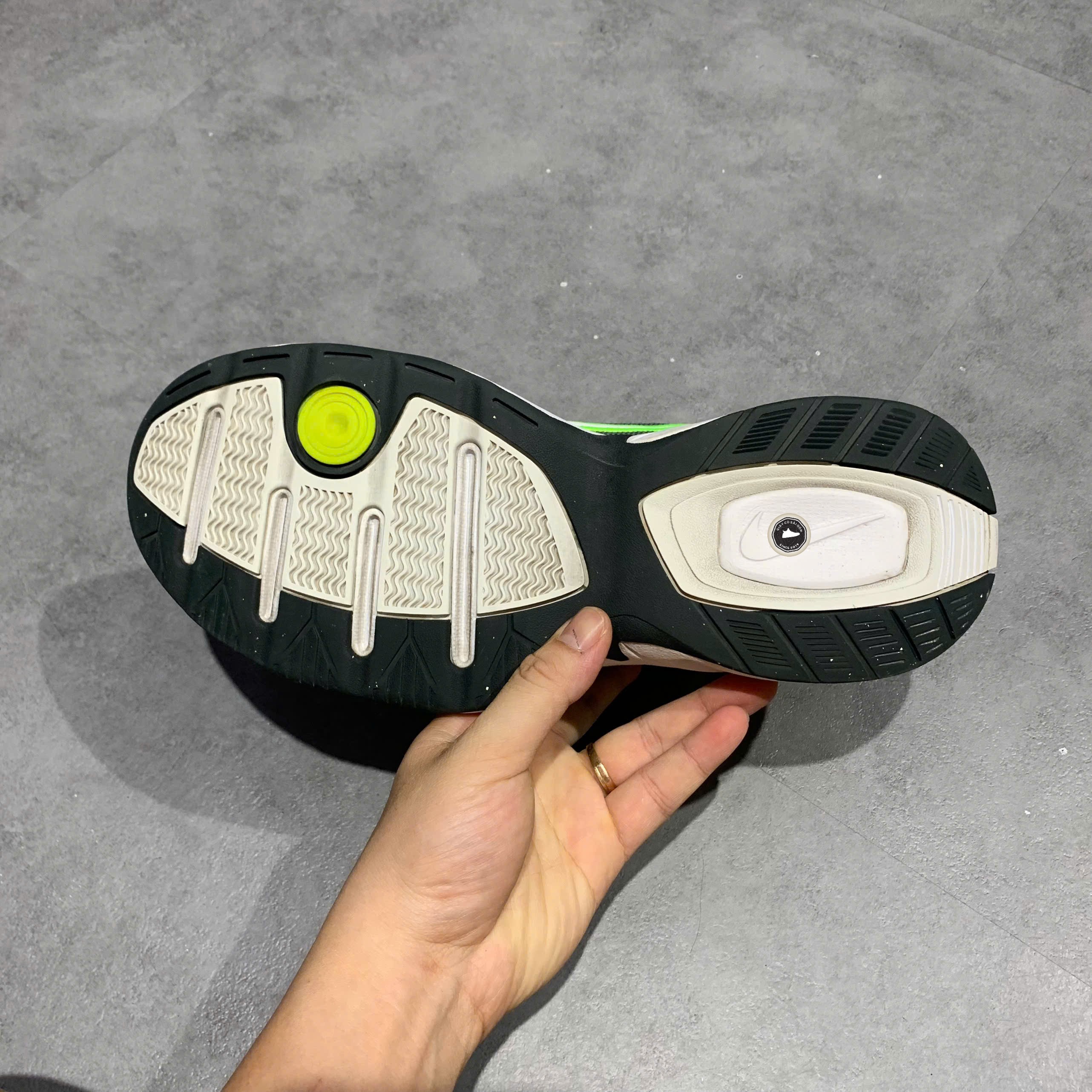Nike Air Monarch IV White Cool Grey Volt - 415445-100 - Size 42.5 - GIÀY 2HAND CHÍNH HÃNG PVN25833