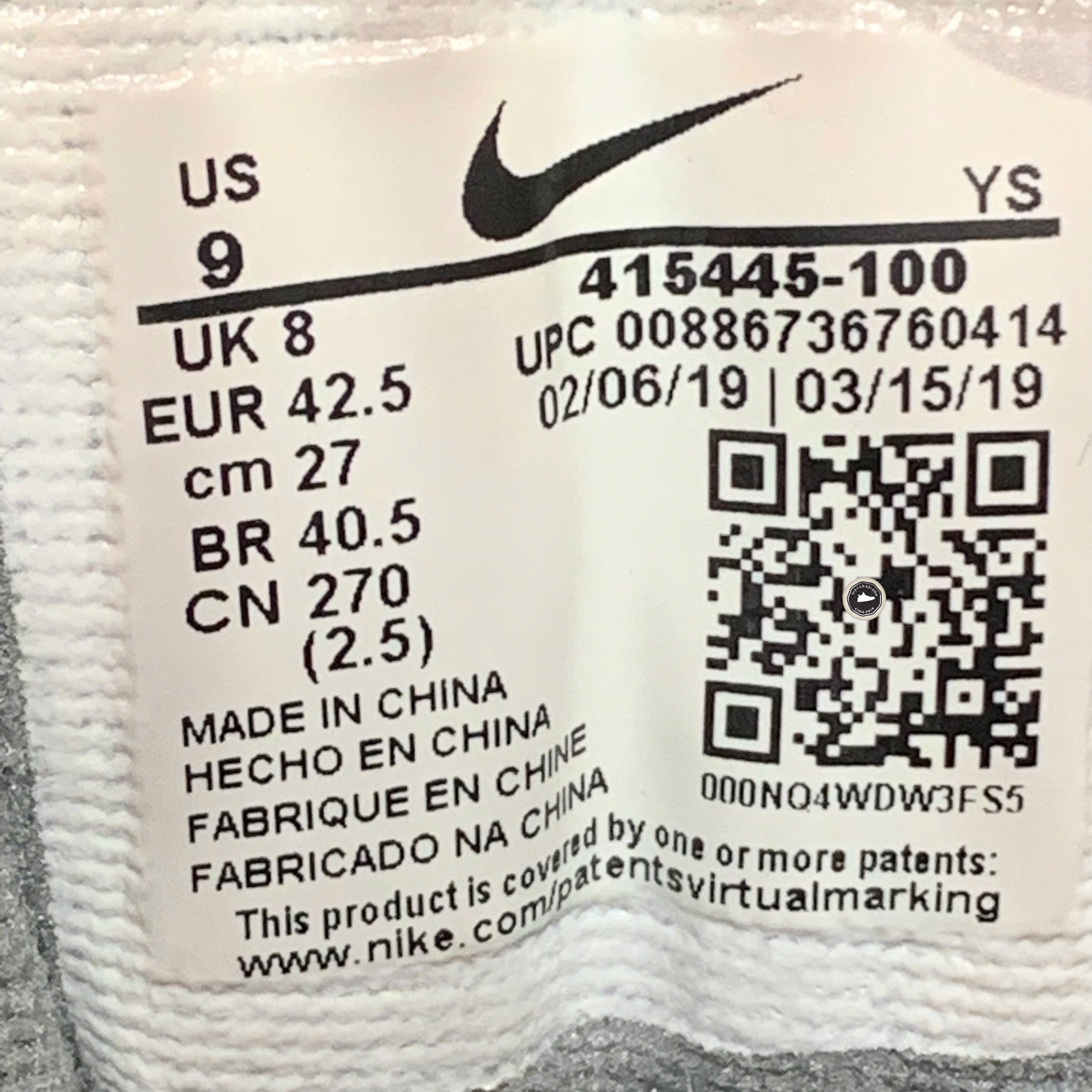 Nike Air Monarch IV White Cool Grey Volt - 415445-100 - Size 42.5 - GIÀY 2HAND CHÍNH HÃNG PVN25833