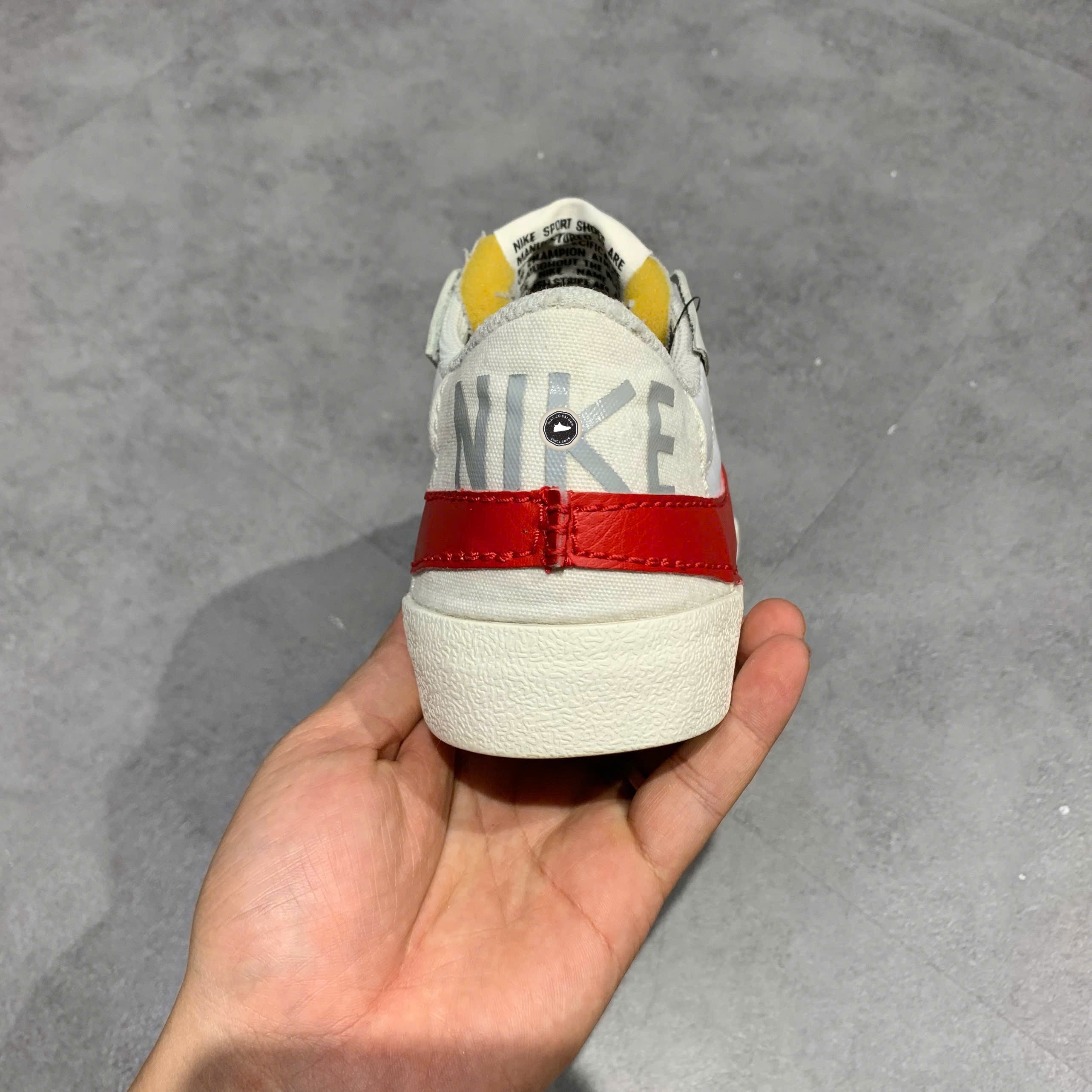 Nike Blazer Low '77 Jumbo White University Red - DQ8769-100 - Size 42.5 - GIÀY 2HAND CHÍNH HÃNG PVN25792