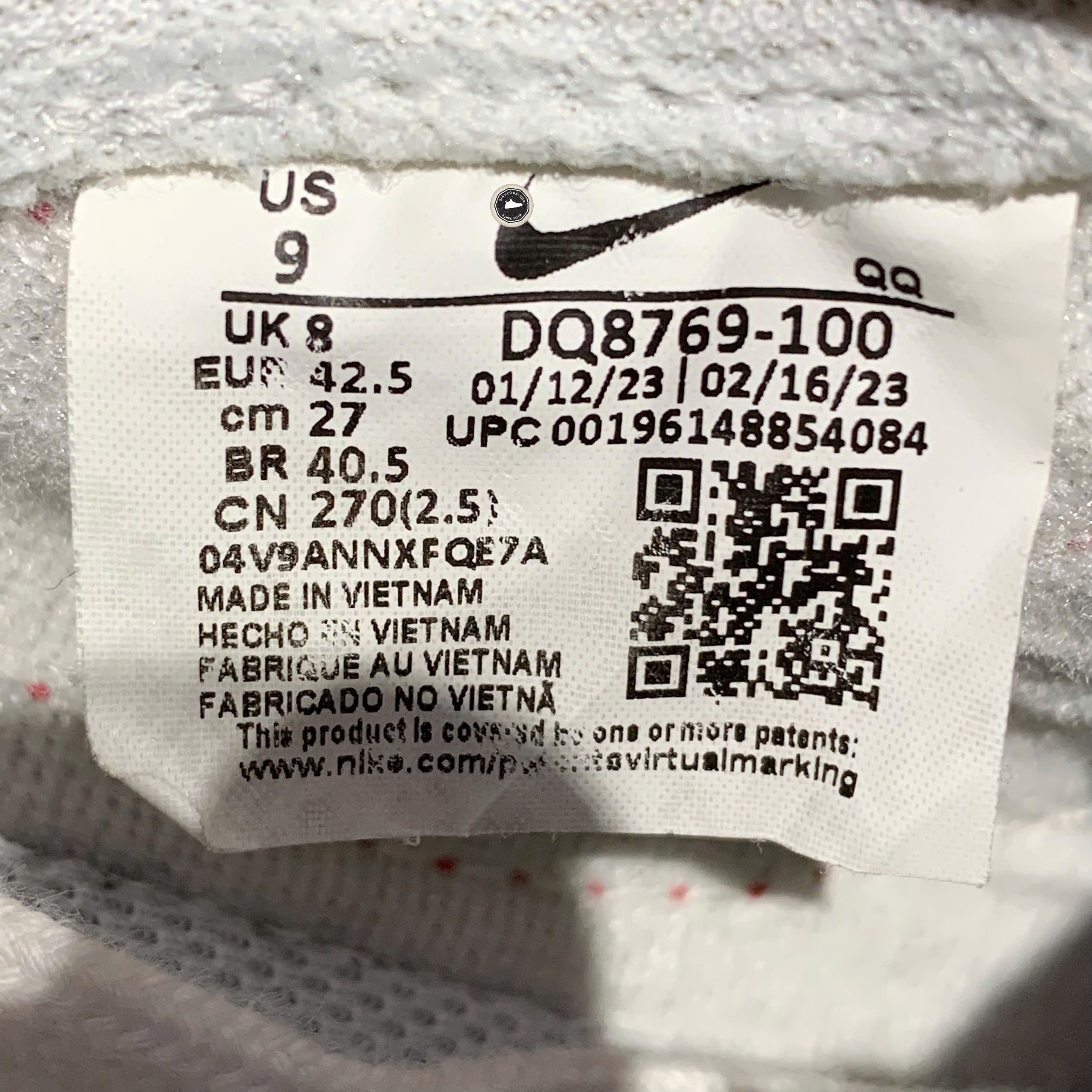 Nike Blazer Low '77 Jumbo White University Red - DQ8769-100 - Size 42.5 - GIÀY 2HAND CHÍNH HÃNG PVN25792