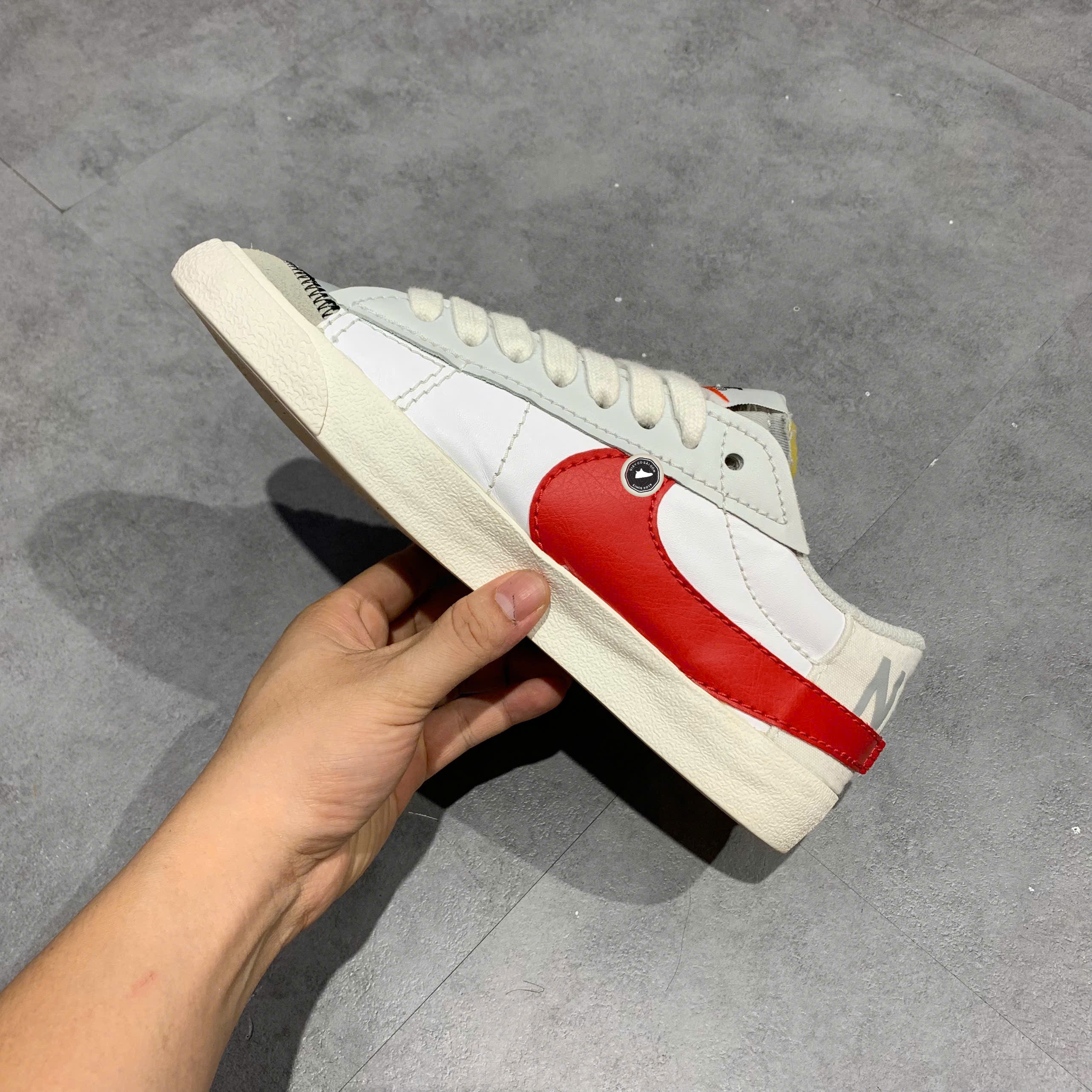 Nike Blazer Low '77 Jumbo White University Red - DQ8769-100 - Size 42.5 - GIÀY 2HAND CHÍNH HÃNG PVN25792
