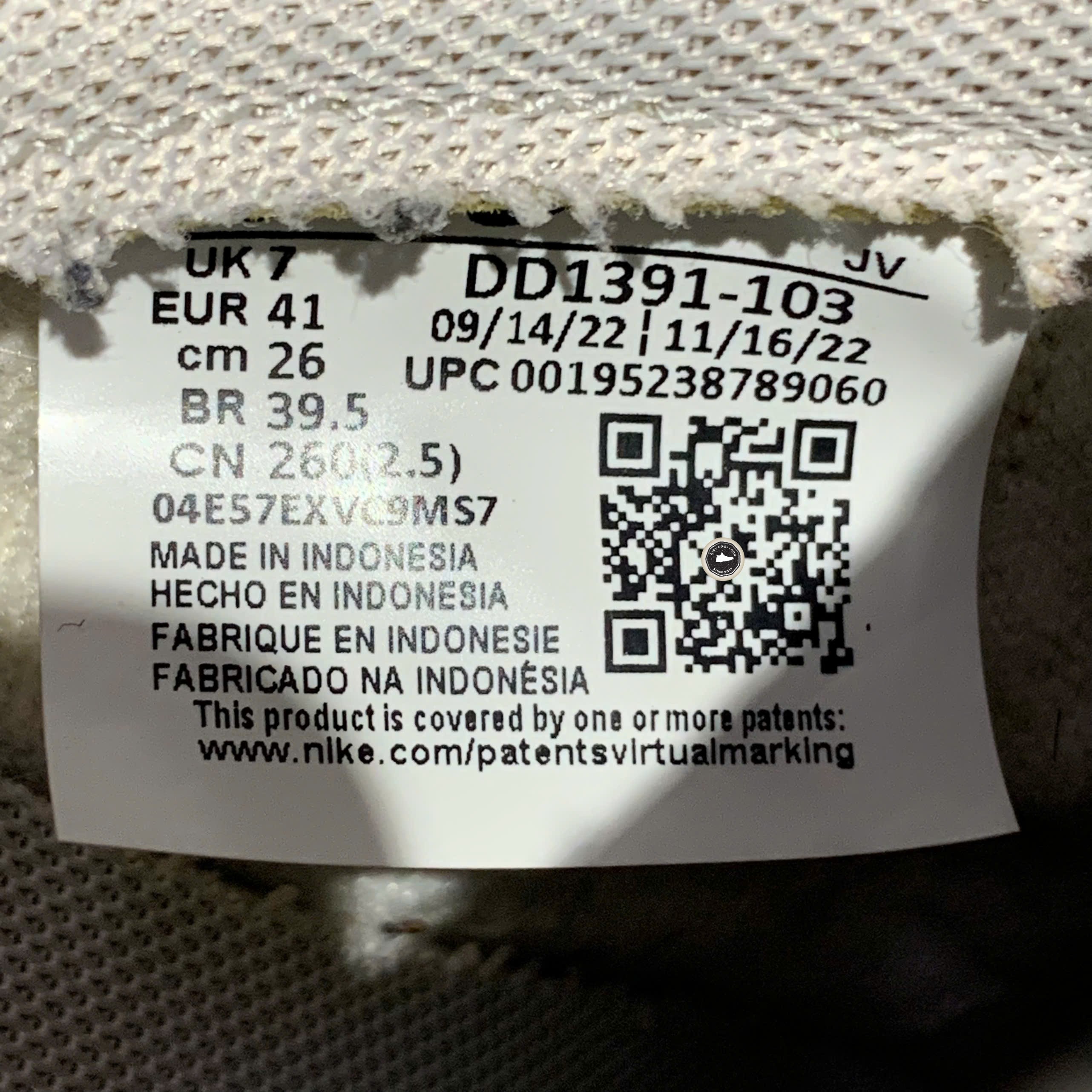 Nike Dunk Low 'Grey Fog' - DD1391-103 - Size 41 - GIÀY 2HAND CHÍNH HÃNG PVN26263