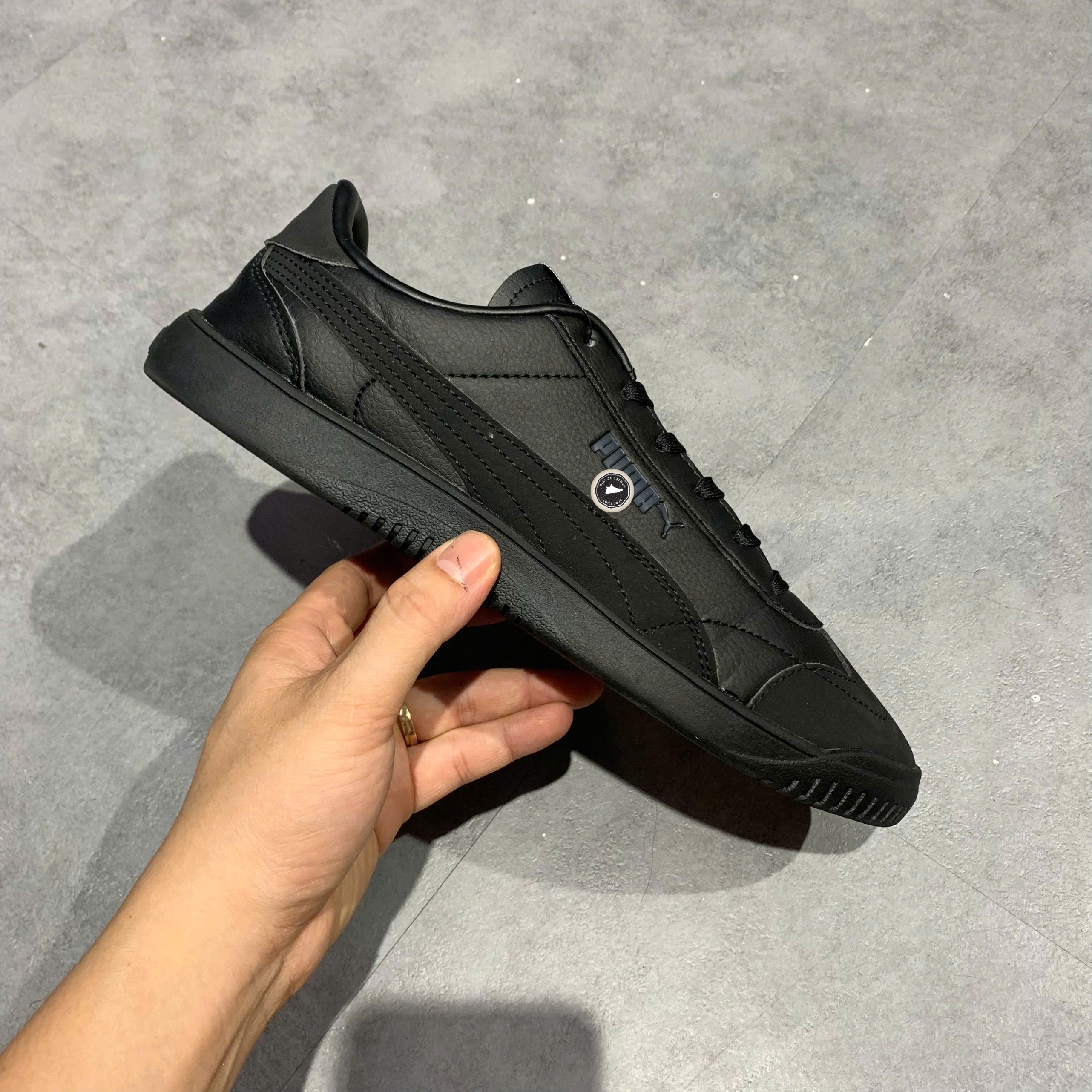 Puma Palermo Leather 'Triple Black' - 396563-01 - Size 41 - GIÀY 2HAND CHÍNH HÃNG PVN26107