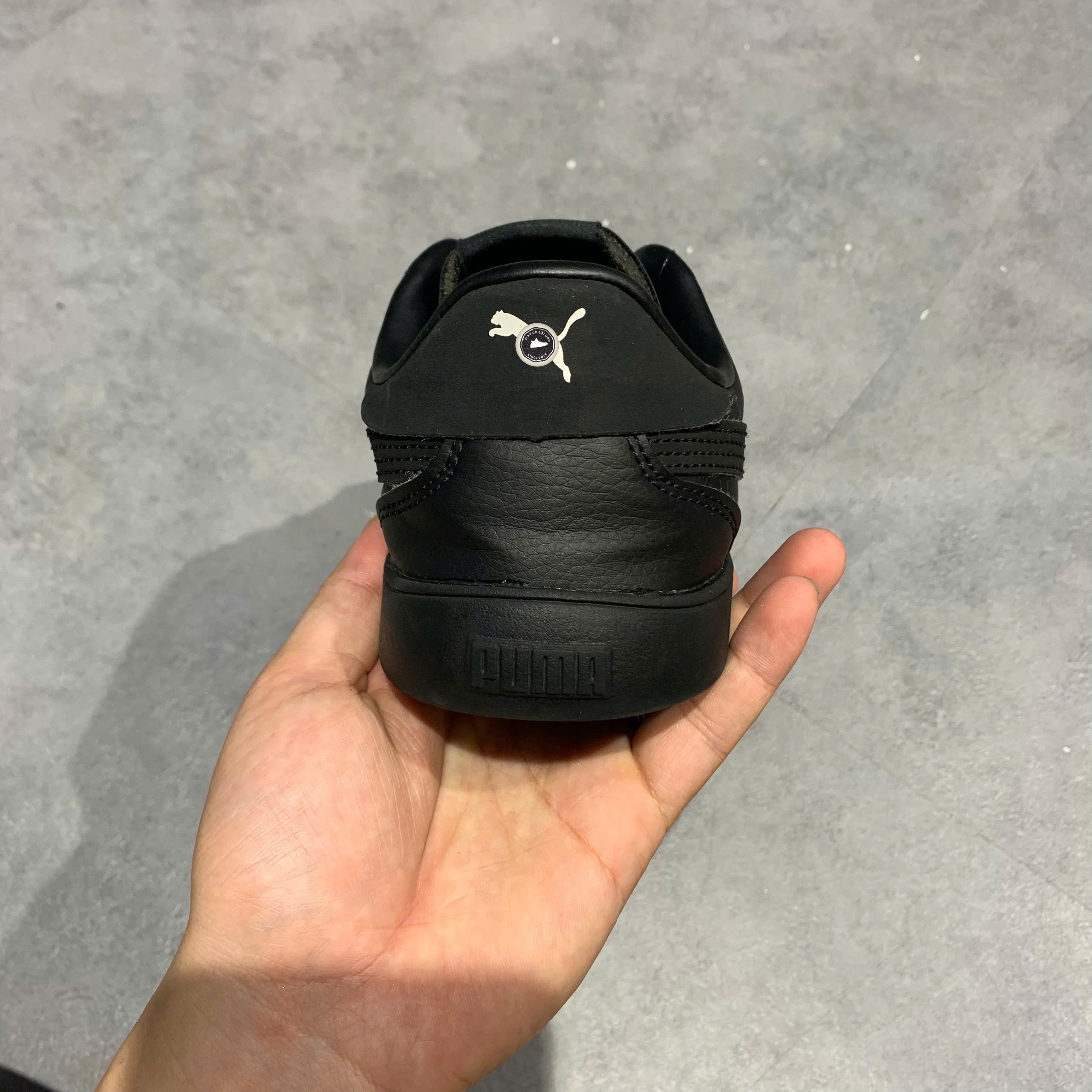 Puma Palermo Leather 'Triple Black' - 396563-01 - Size 41 - GIÀY 2HAND CHÍNH HÃNG PVN26107