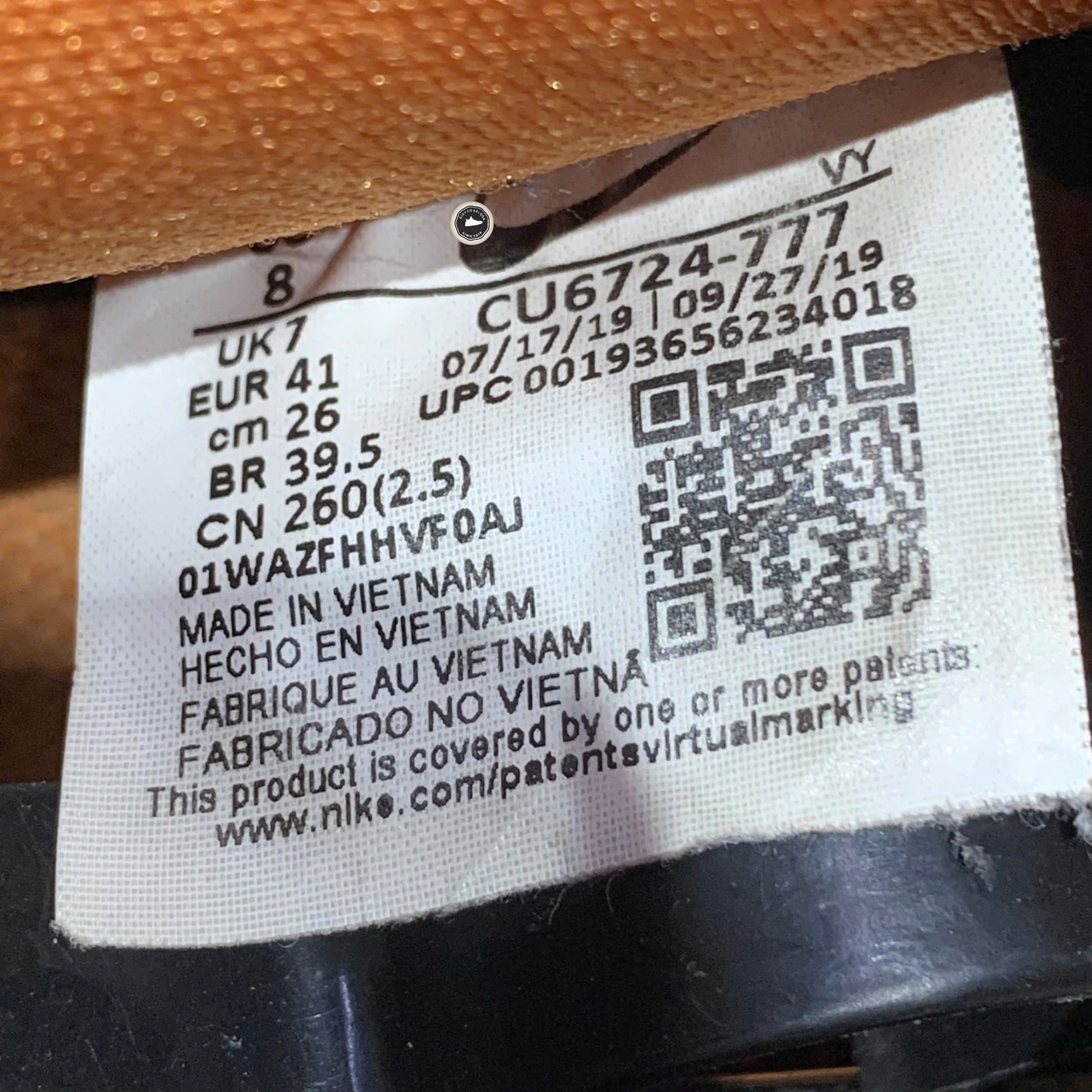 Nike Air Force 1 '07 LV8 Quilted Satin Club Gold - CU6724-777 - Size 41 - GIÀY 2HAND CHÍNH HÃNG PVN25763