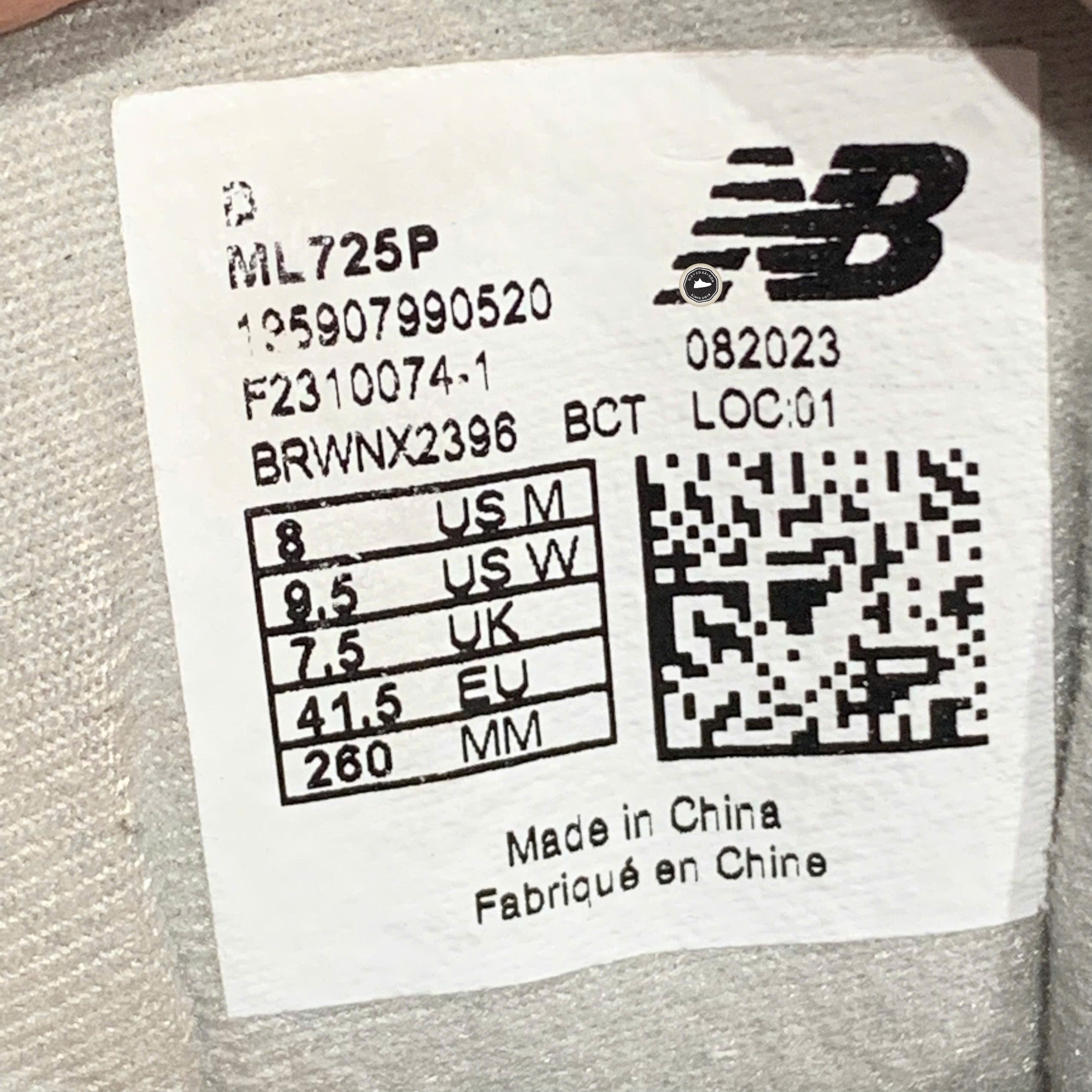 New Balance 725 'Grey' - ML725P - Size 41.5 - GIÀY 2HAND CHÍNH HÃNG PVN26125
