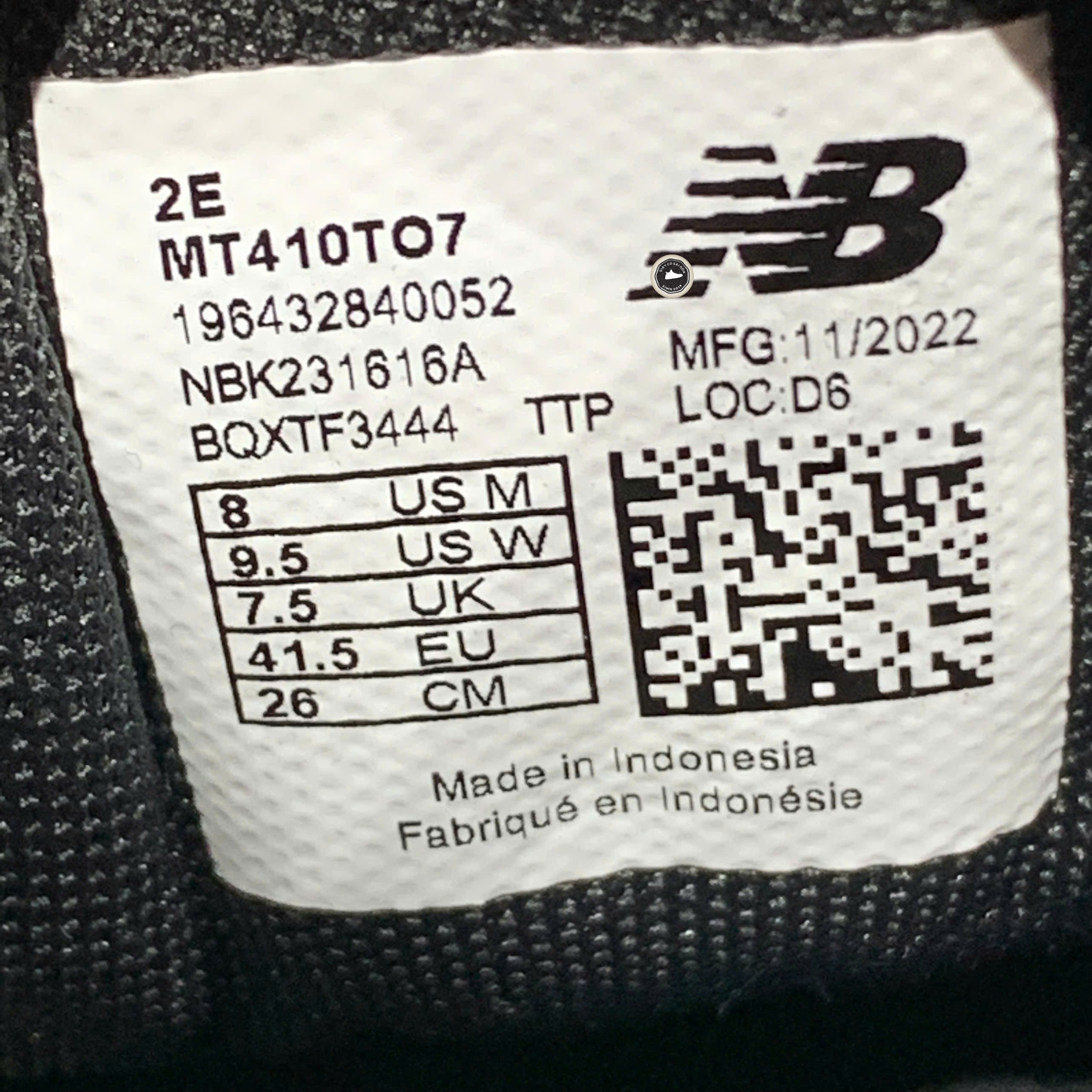 New Balance 410v7 Trail Slate Grey Marine Blue - MT410TO7 - Size 41.5 - GIÀY 2HAND CHÍNH HÃNG PVN25518