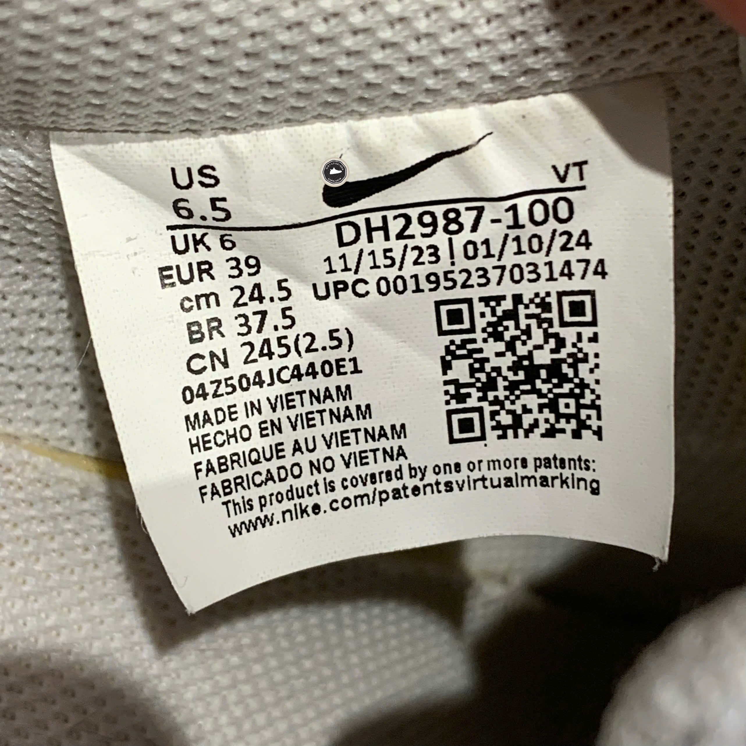 Nike Court Vision Low Next Nature Triple White - DH2987-100 - Size 39 - GIÀY 2HAND CHÍNH HÃNG PVN26269