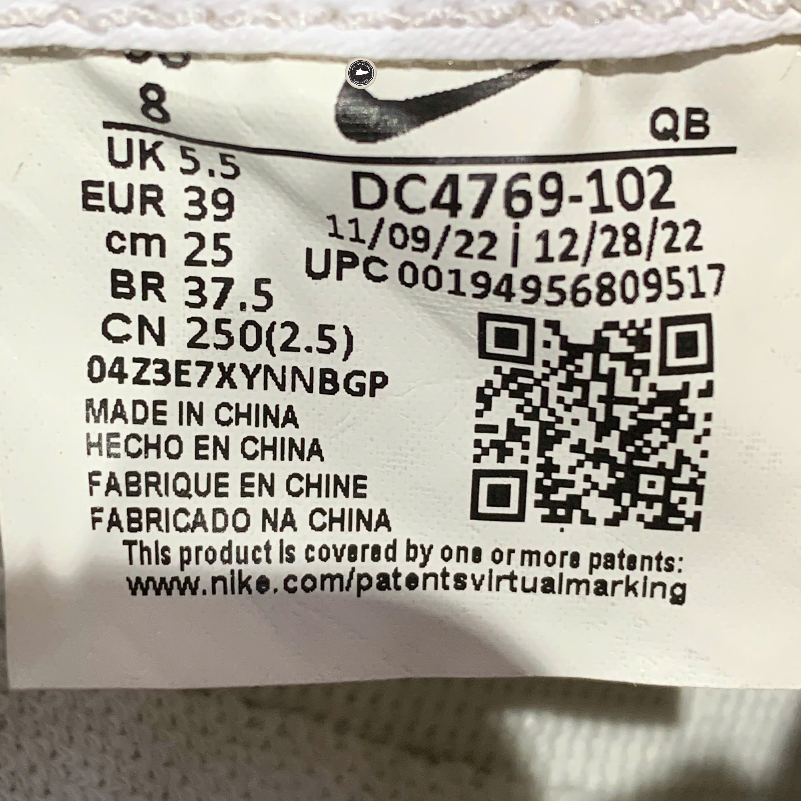Nike Blazer Low '77 Vintage White Black - DC4769-102 - Size 39 - GIÀY 2HAND CHÍNH HÃNG PVN26274