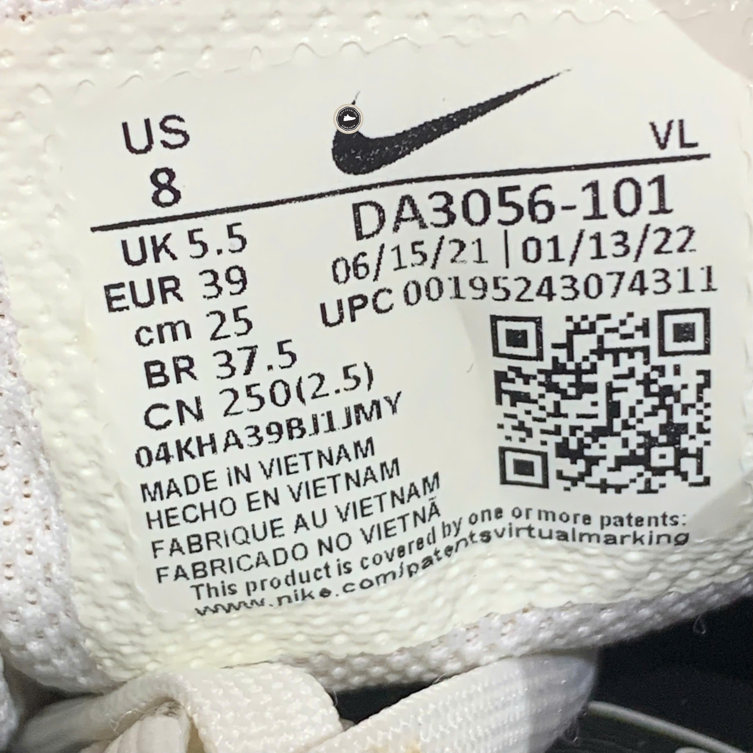 Nike Air Zoom Winflo 8 'Sail Cashmere' - DA3056-101 - Size 39 - GIÀY 2HAND CHÍNH HÃNG PVN26267