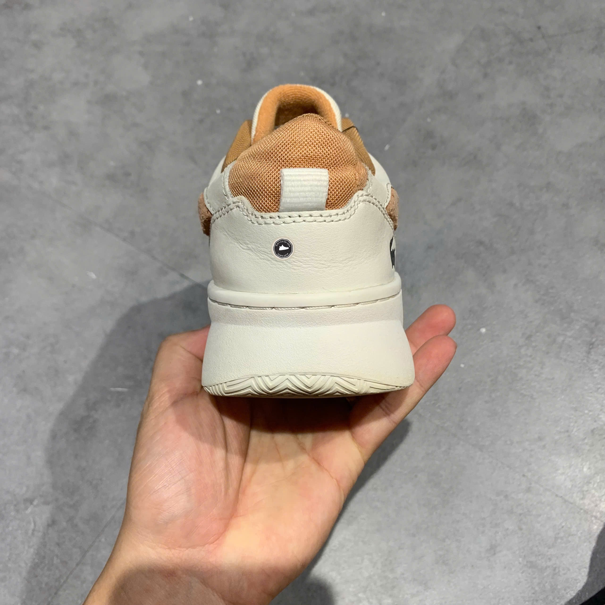 Lacoste L005 Leather White Tan - 744SFA0048291 - Size 39.5 - GIÀY 2HAND CHÍNH HÃNG PVN26194