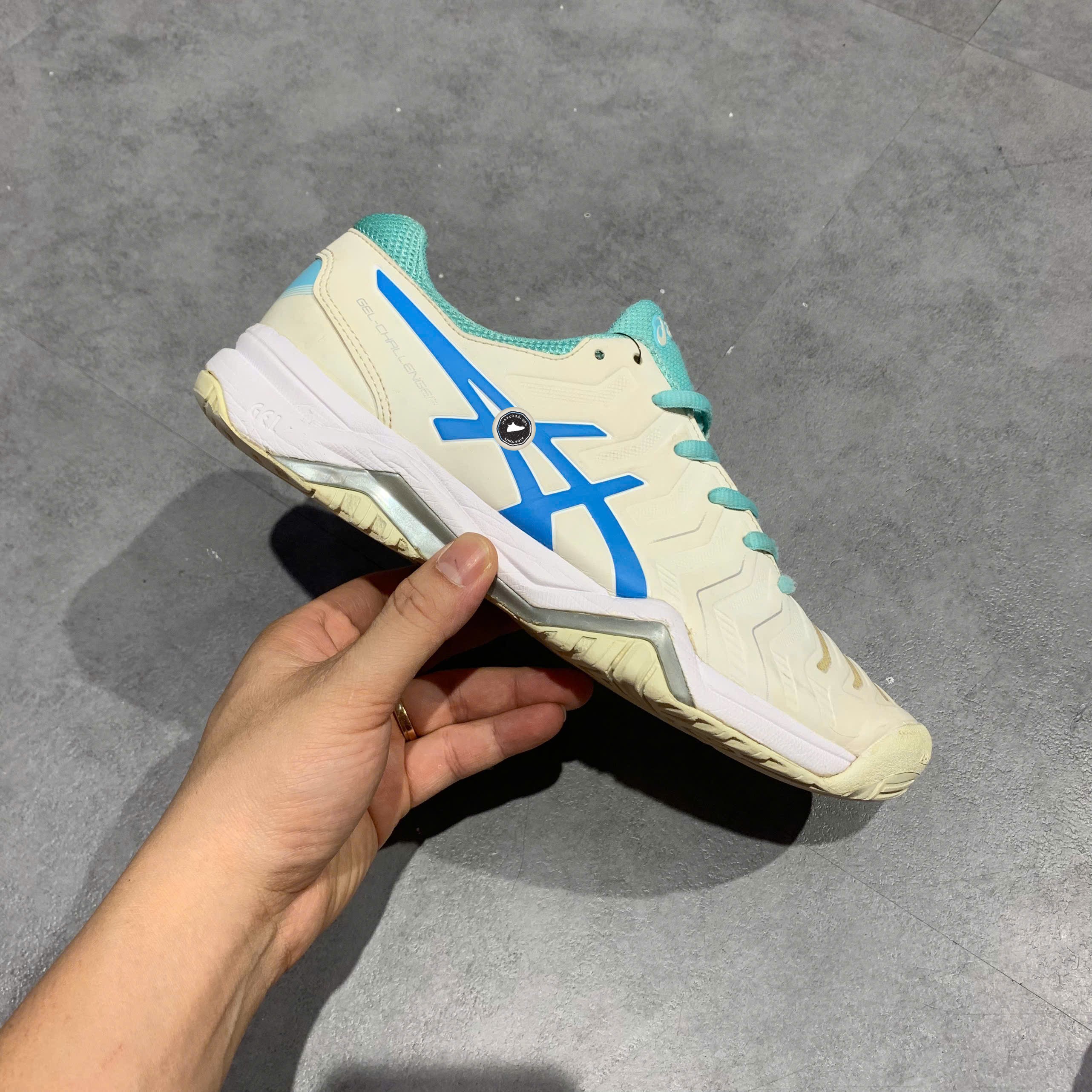 Asics Gel-Challenger 11 White Blue Mint - E753Y - Size 39 - GIÀY 2HAND CHÍNH HÃNG PVN26195