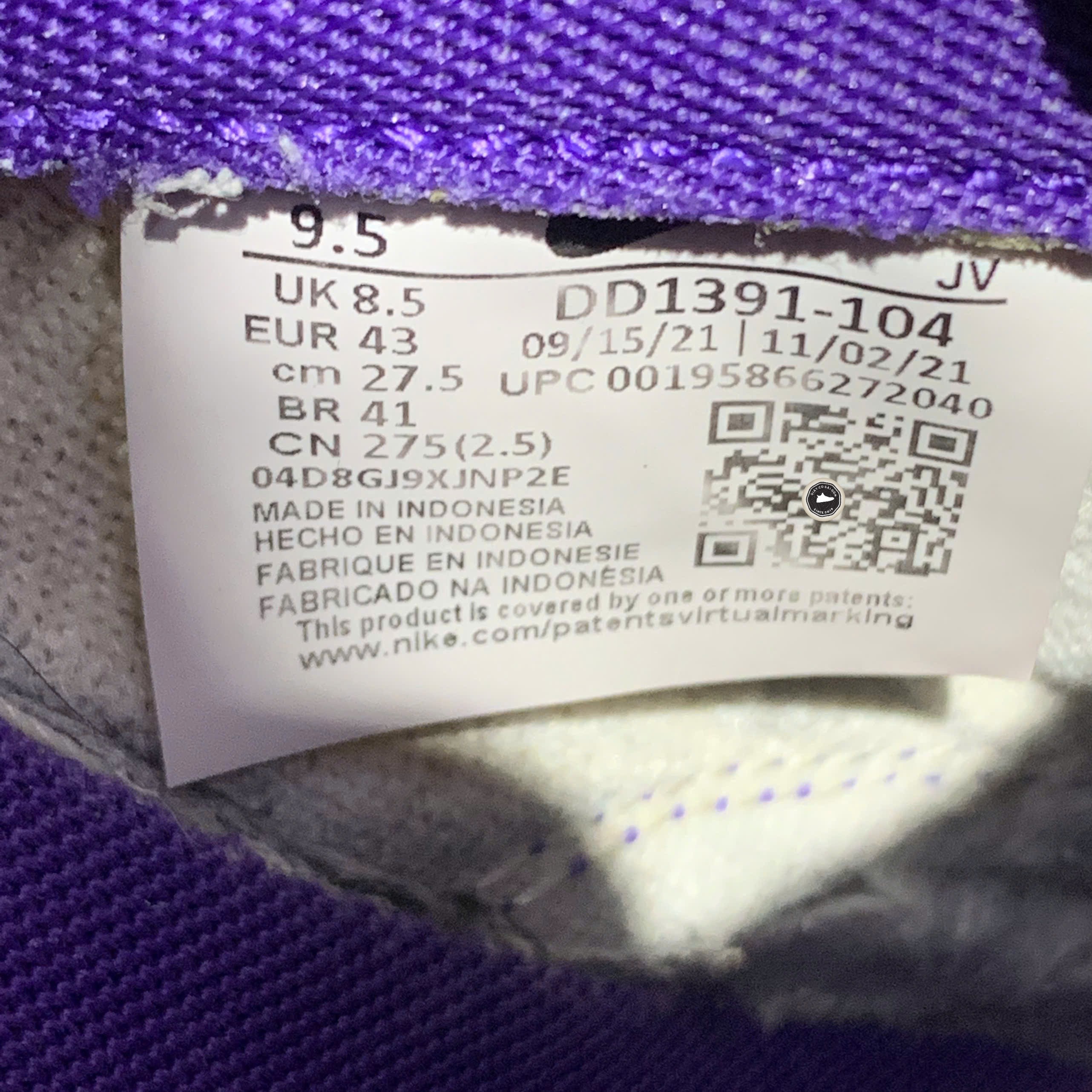 Nike Dunk Low Championship Court Purple - DD1391-104 - Size 43 - GIÀY 2HAND CHÍNH HÃNG PVN26259
