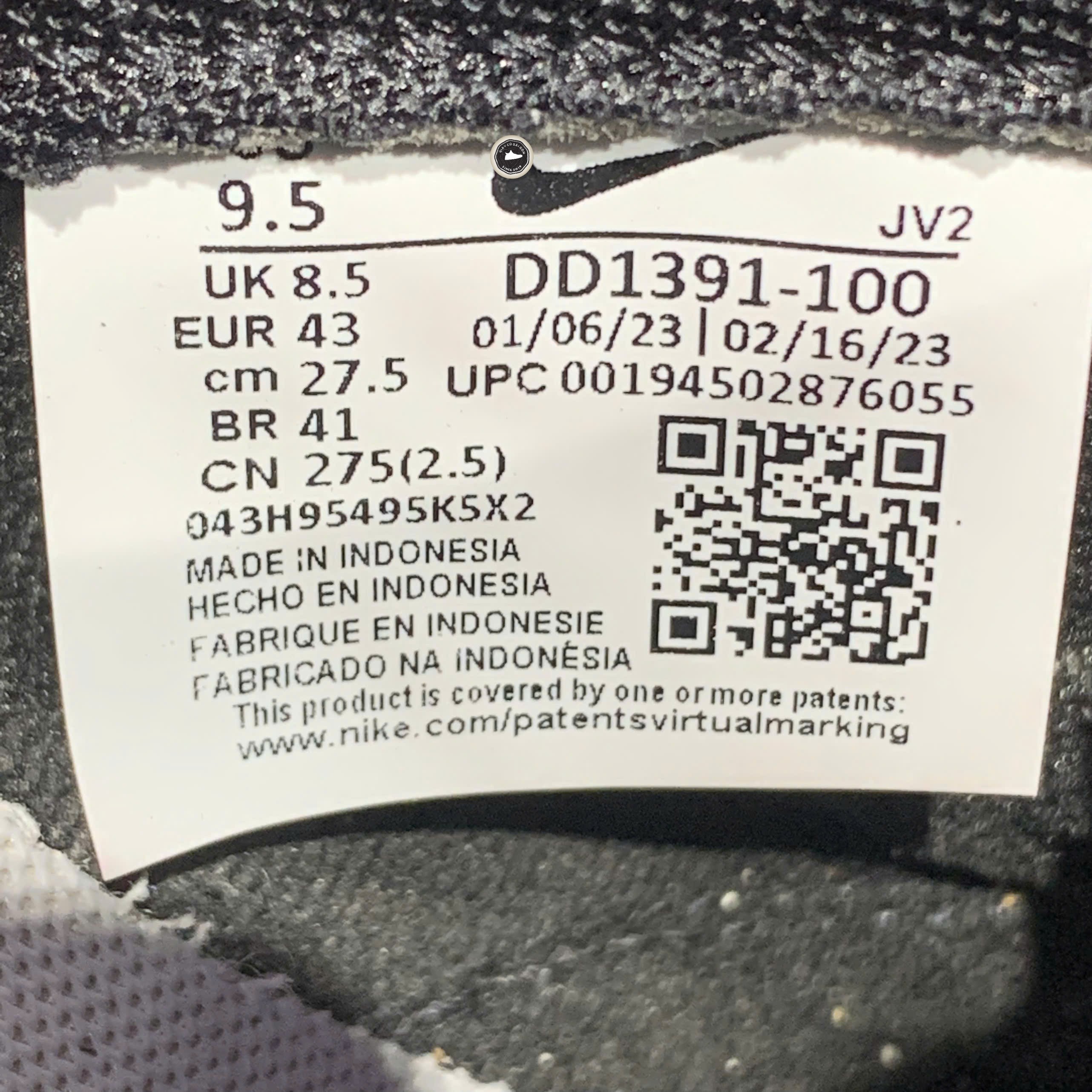 Nike Dunk Low Panda - DD1391-100 - Size 43 - GIÀY 2HAND CHÍNH HÃNG PVN26223
