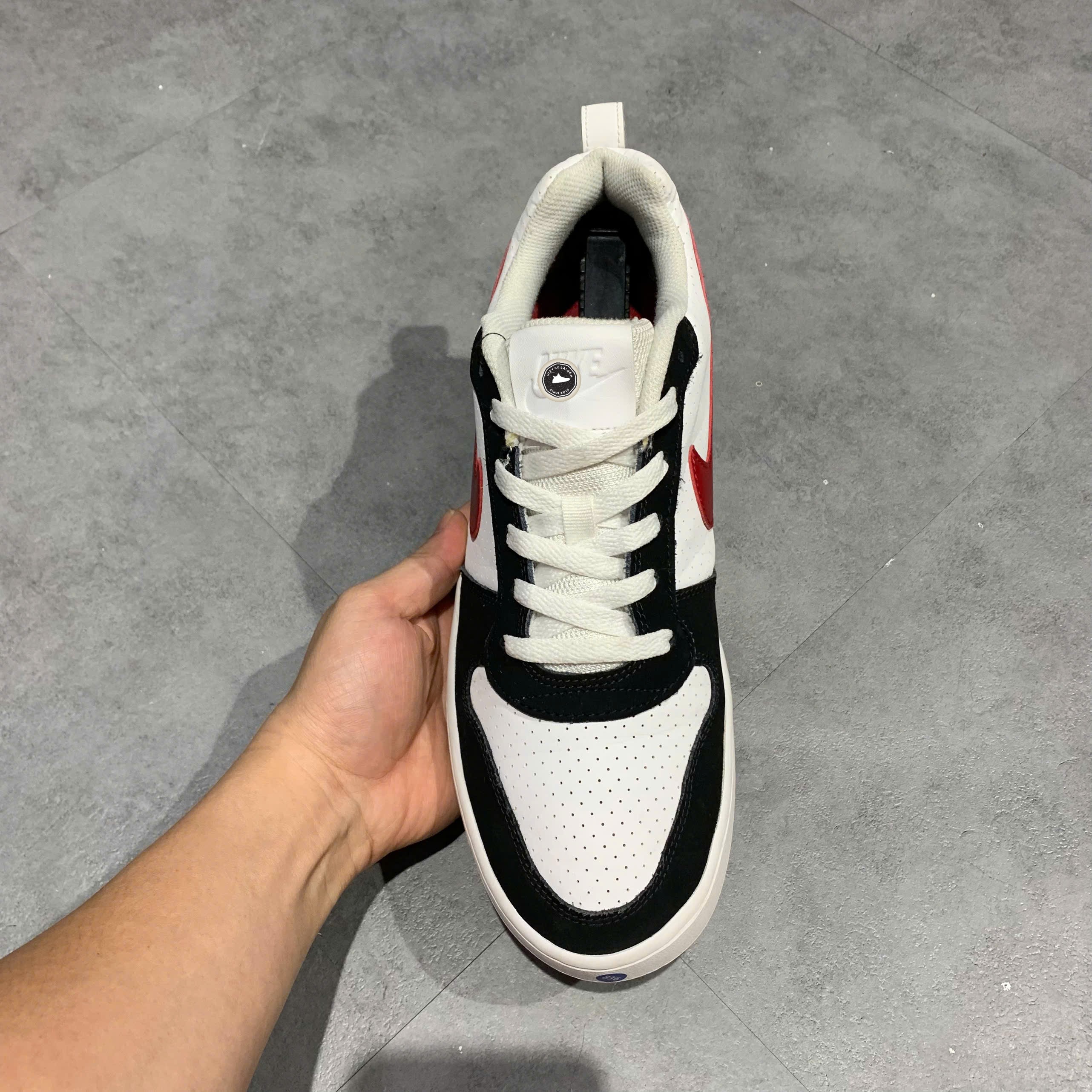 Nike Court Borough Low White Gym Red Black - 838937-102 - Size 42.5 - GIÀY 2HAND CHÍNH HÃNG PVN25576