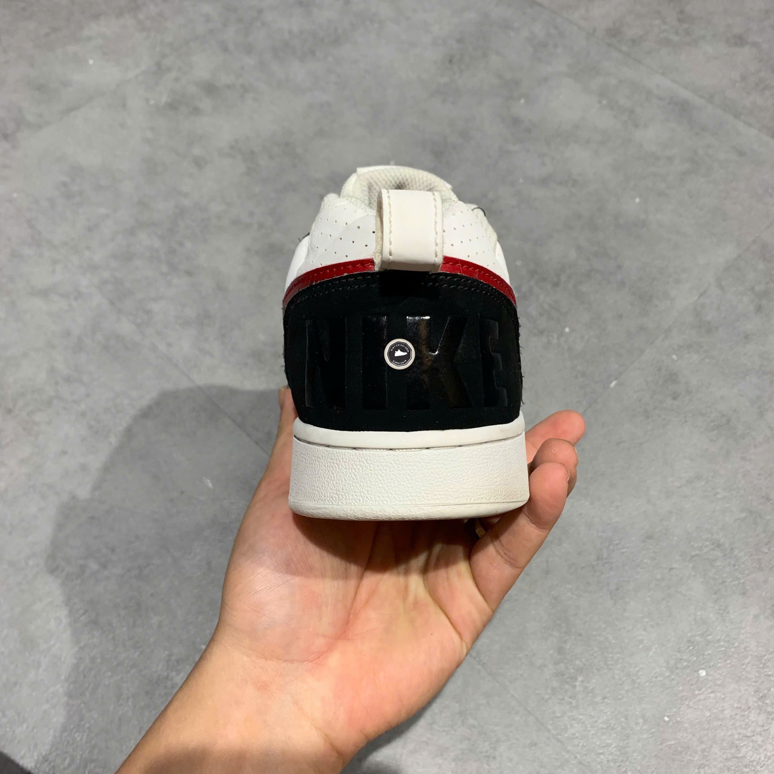 Nike Court Borough Low White Gym Red Black - 838937-102 - Size 42.5 - GIÀY 2HAND CHÍNH HÃNG PVN25576